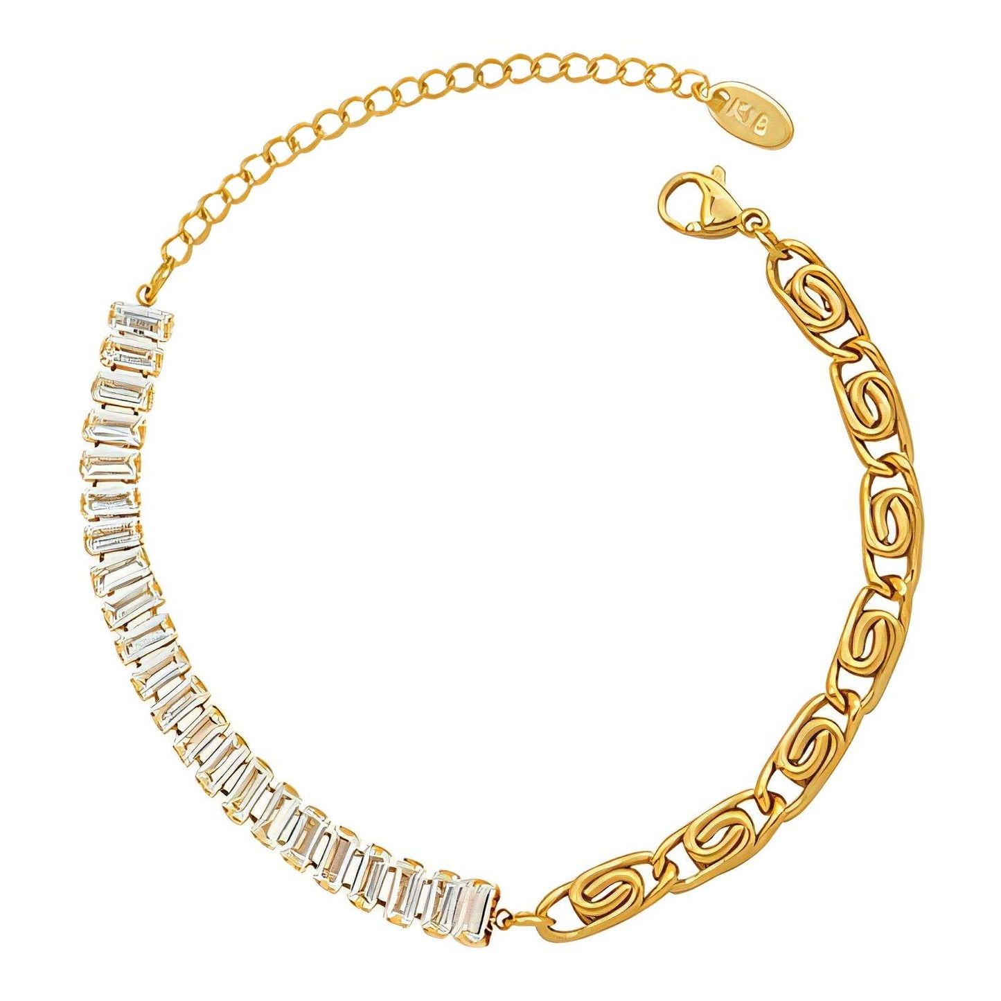 18K gold plated Stainless steel bracelet, Intensity