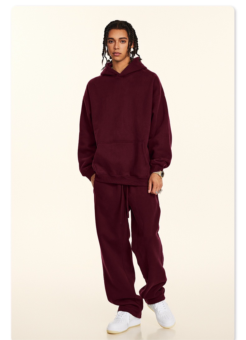 Men Maroon colour- High quality oversized hoodie