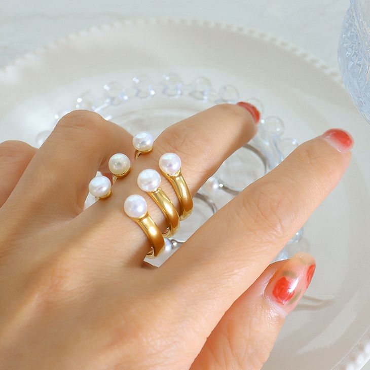 18K gold plated Stainless steel finger ring, Intensity