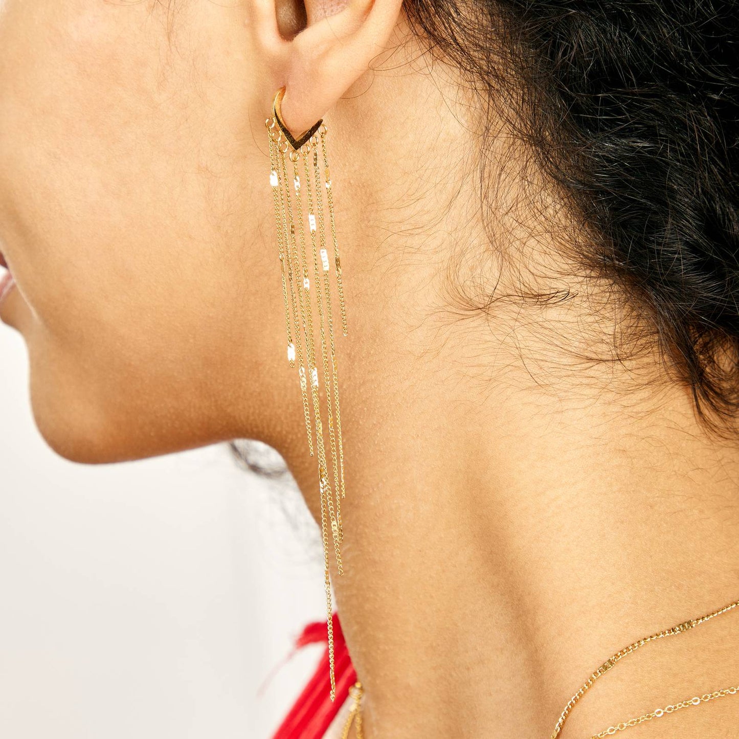 18K gold plated Stainless steel earrings, Intensity