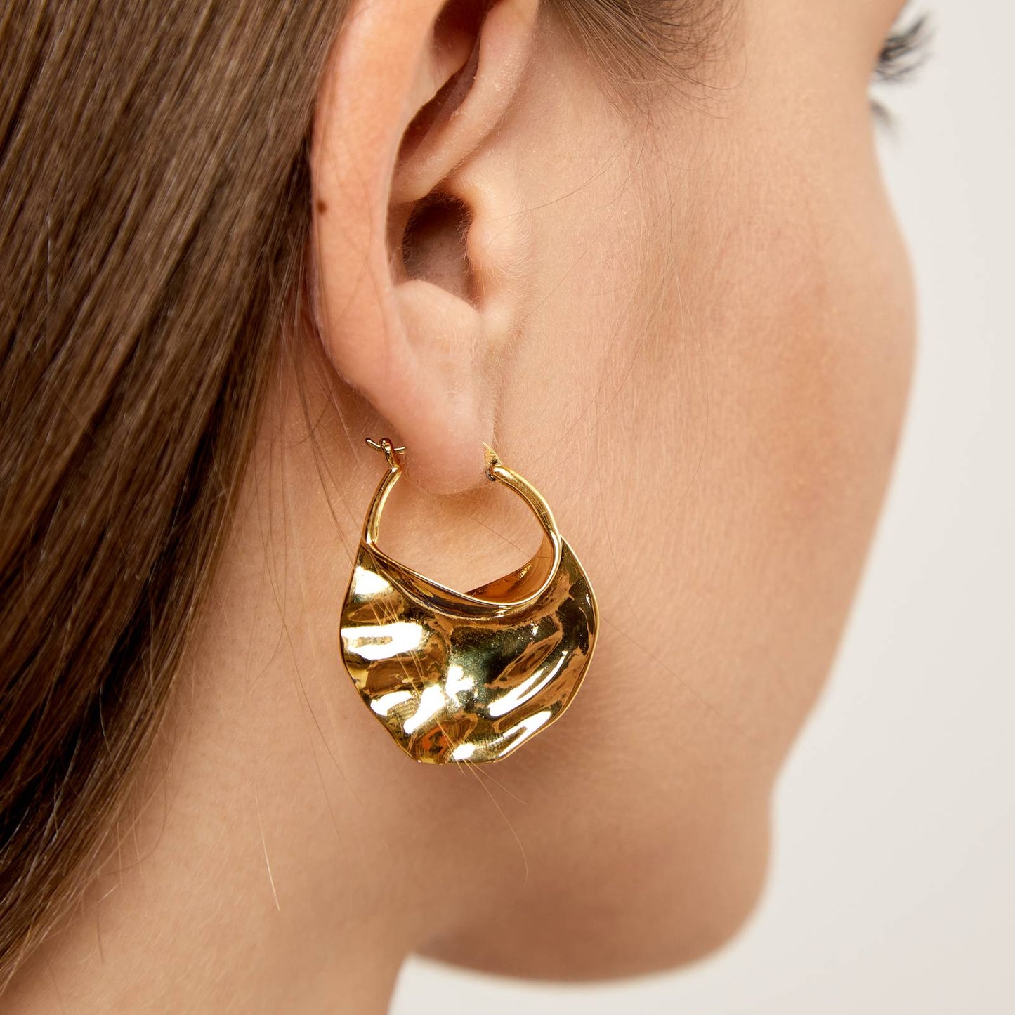18K gold plated earrings, Intensity