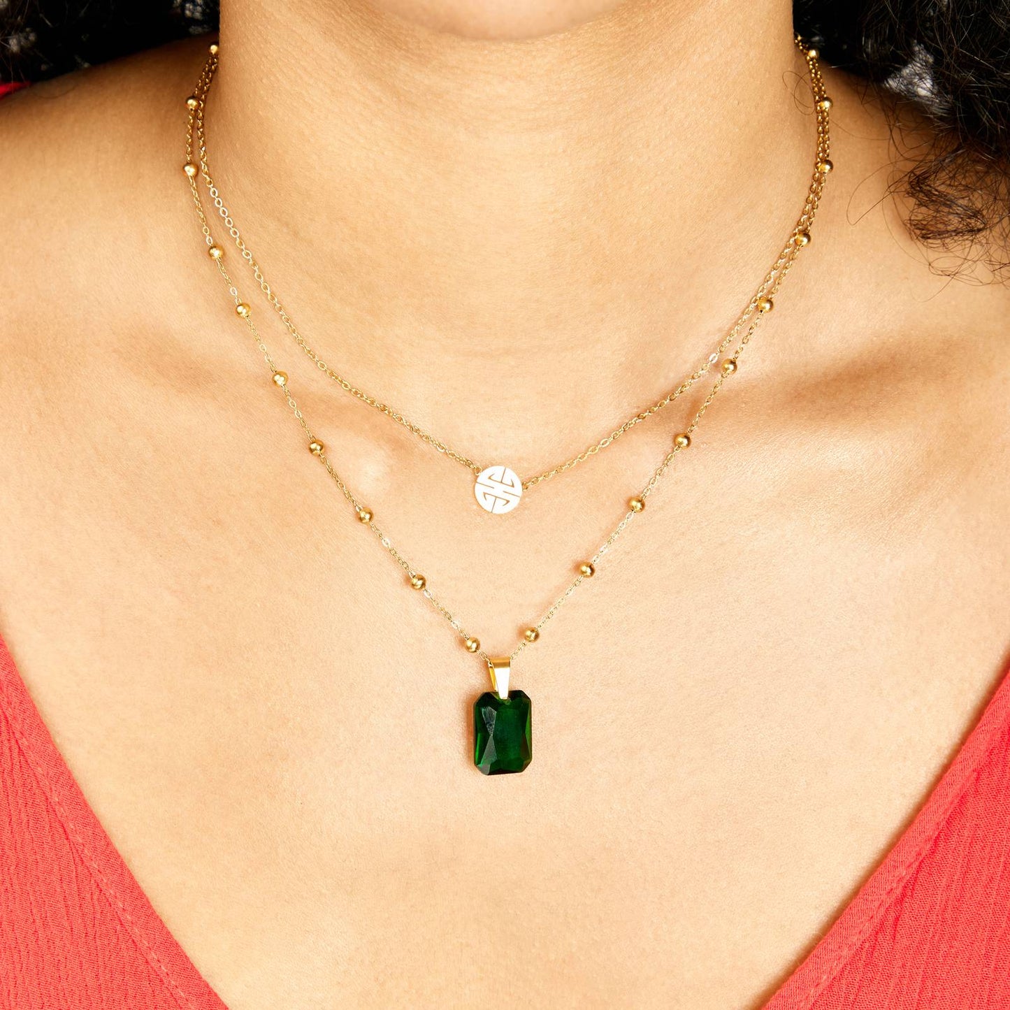 18K gold plated Stainless steel necklace, Intensity