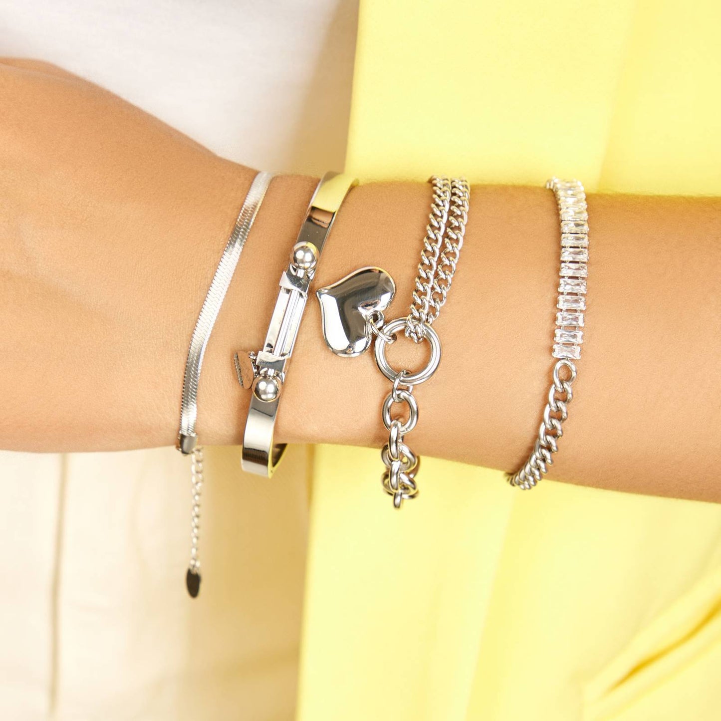 Stainless steel Heart bracelet, Intensity