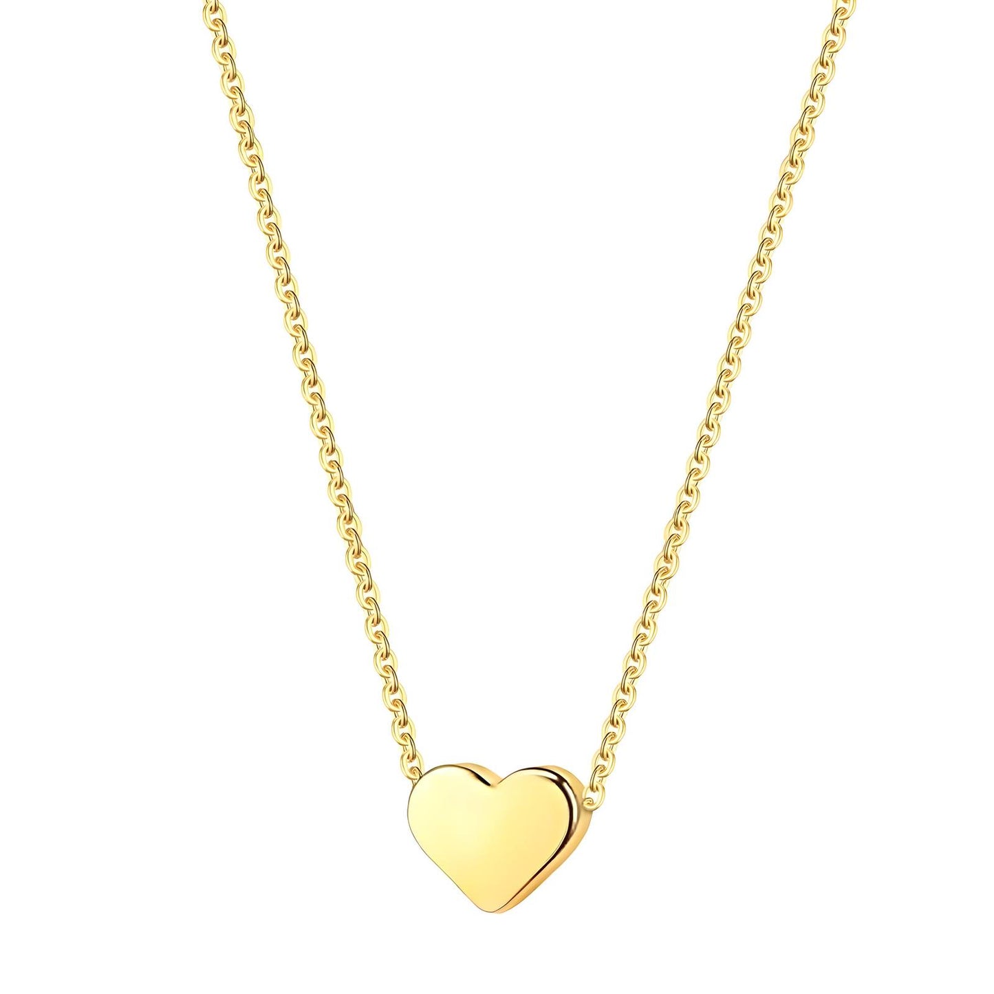 18K gold plated Stainless steel Heart necklace, Intensity