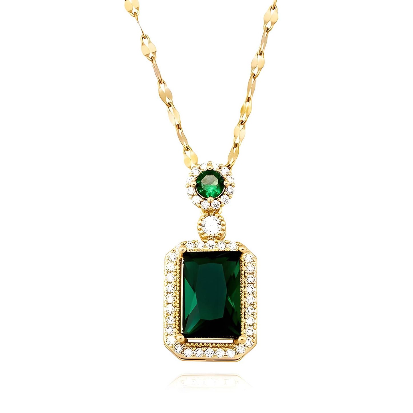 18K gold plated Stainless steel necklace, Intensity