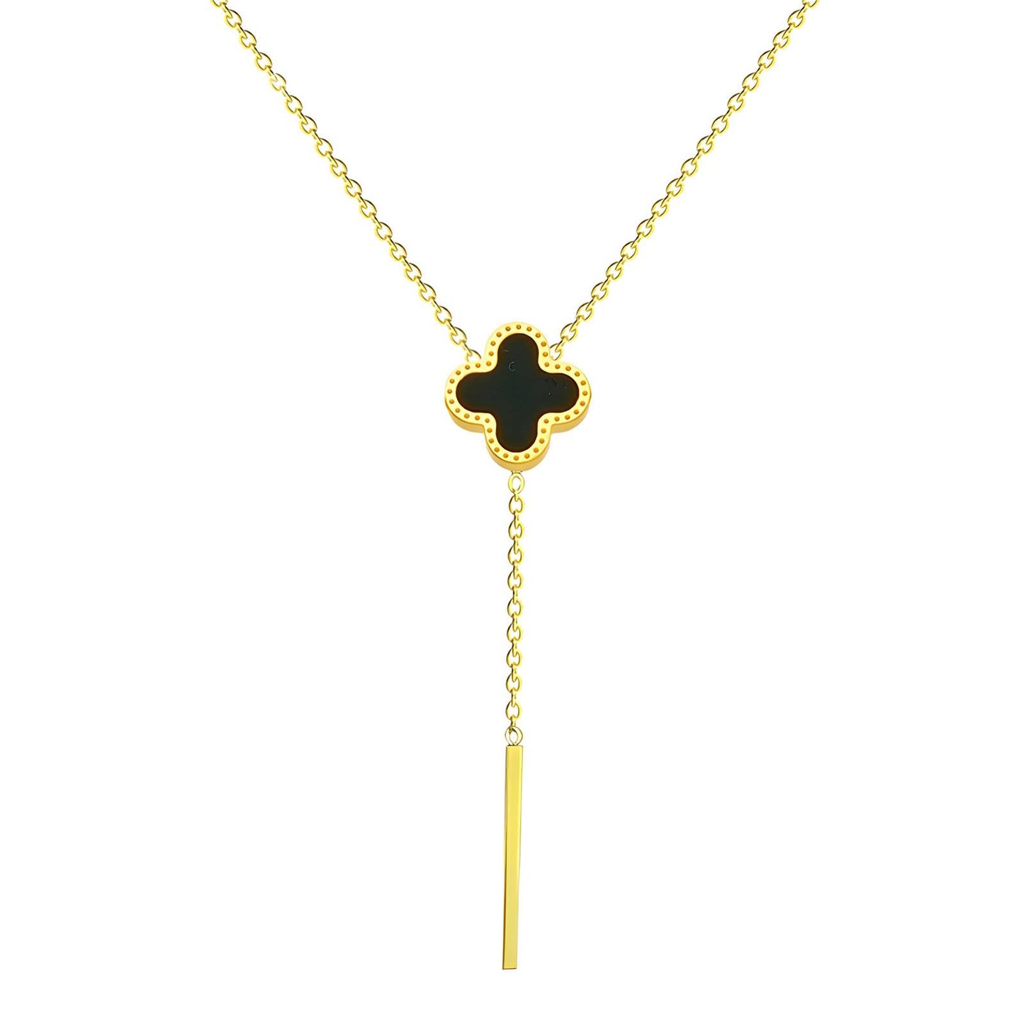 18K gold plated Stainless steel Flowers necklace, Intensity