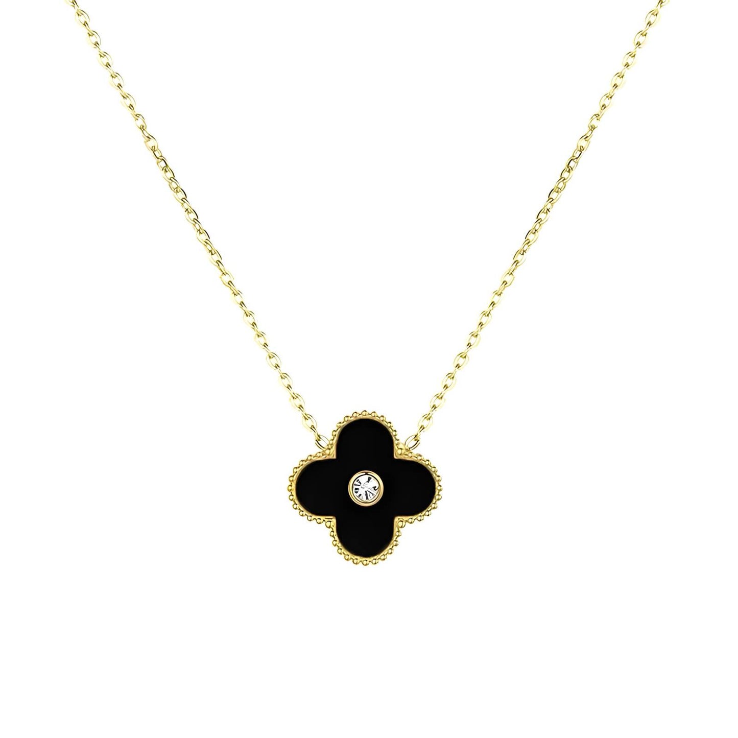 18K gold plated Stainless steel Flowers necklace, Intensity
