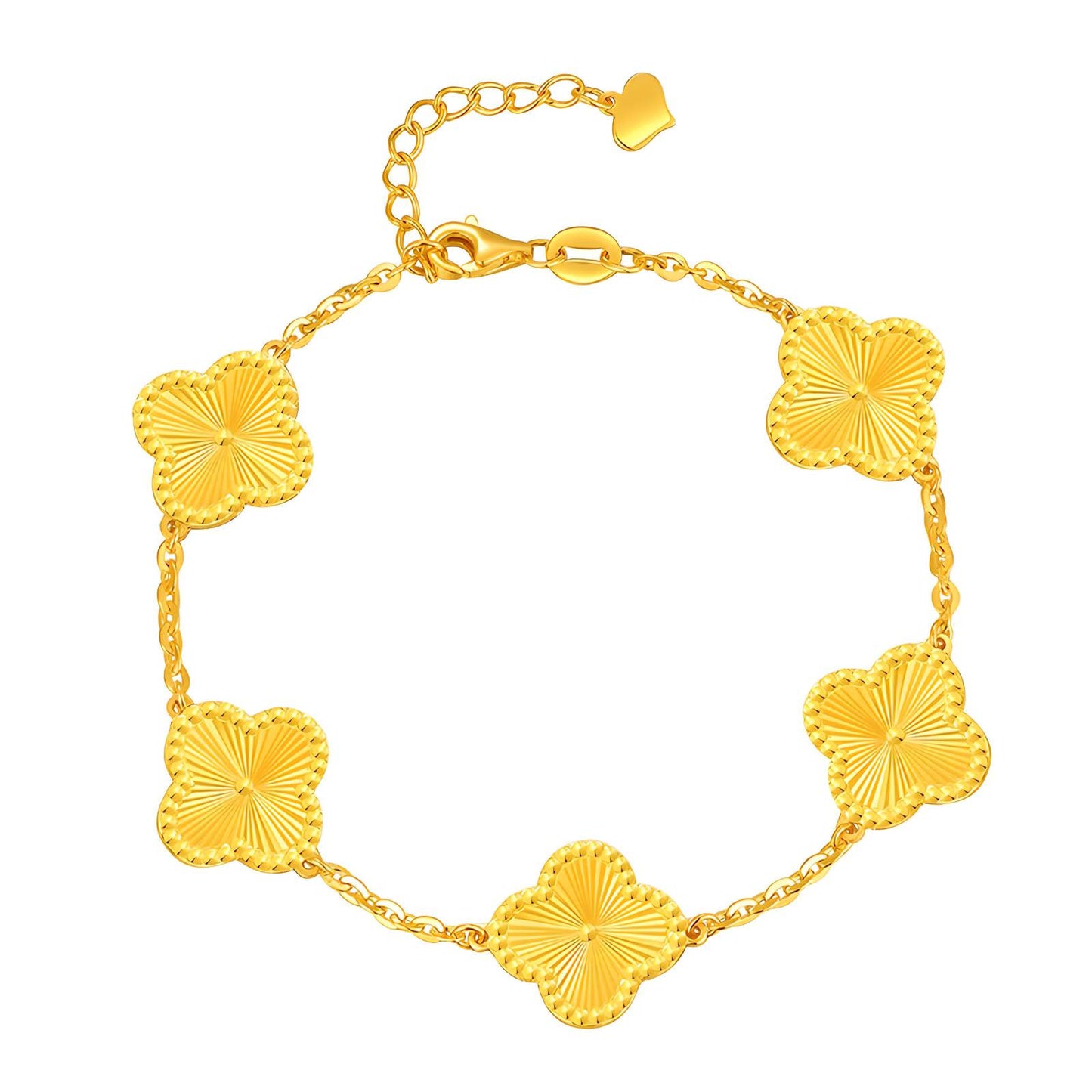 18K gold plated Stainless steel Flowers bracelet, Intensity