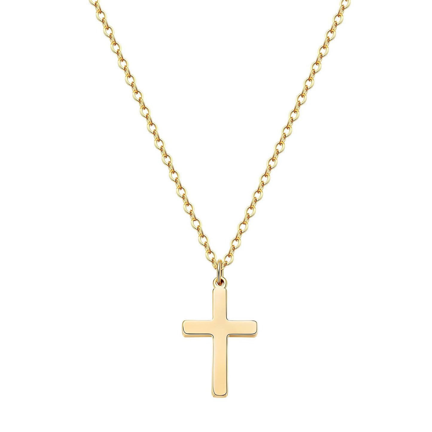18K gold plated Stainless steel Crosses necklace, Intensity