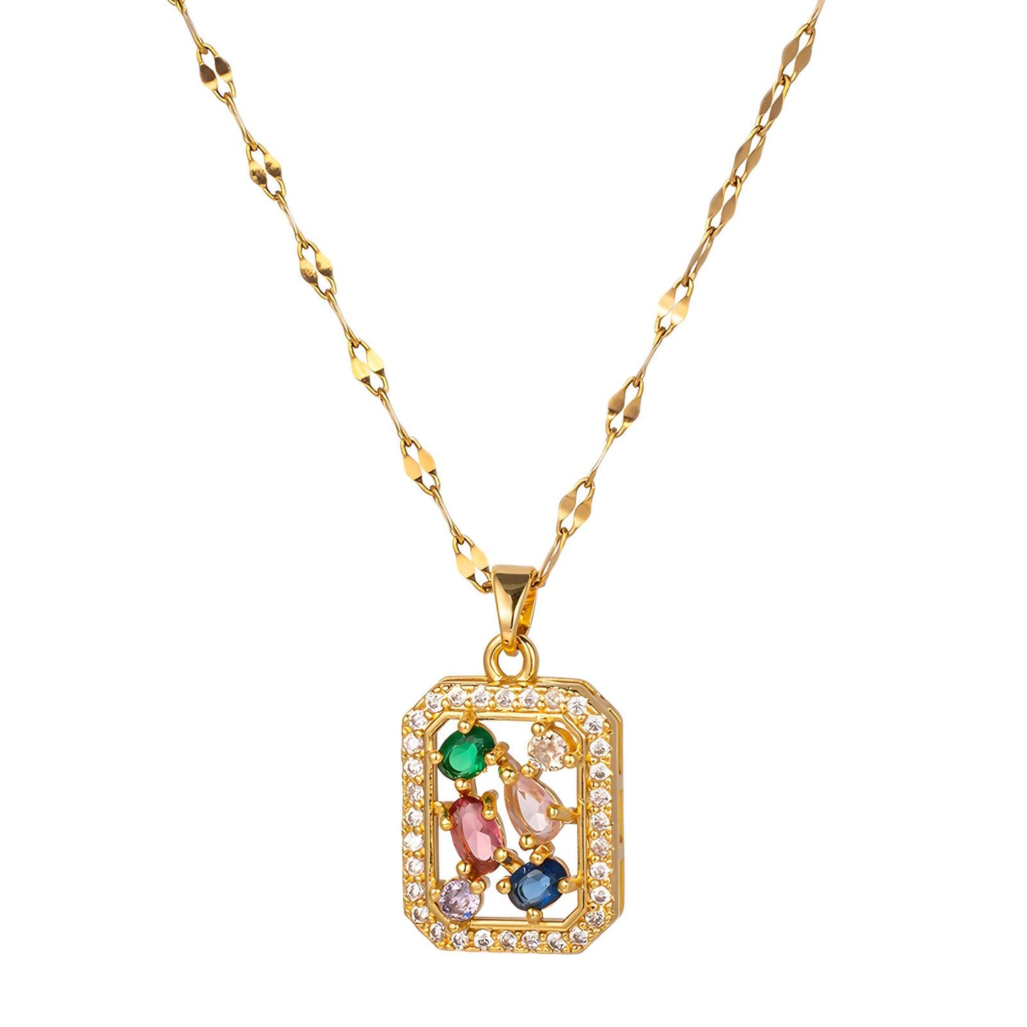 18K gold plated Stainless steel necklace, Intensity