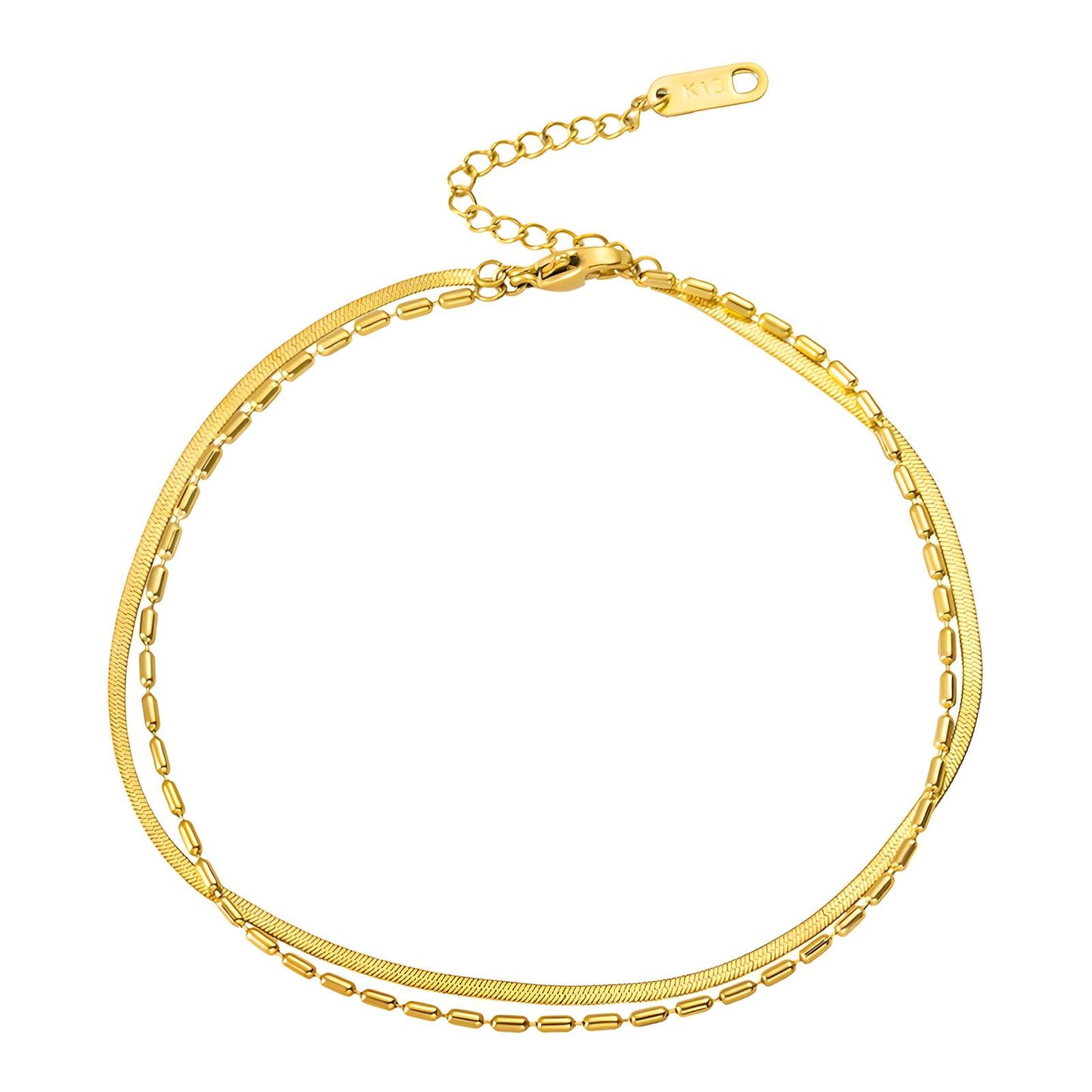 18K gold plated Stainless steel bracelet, Intensity