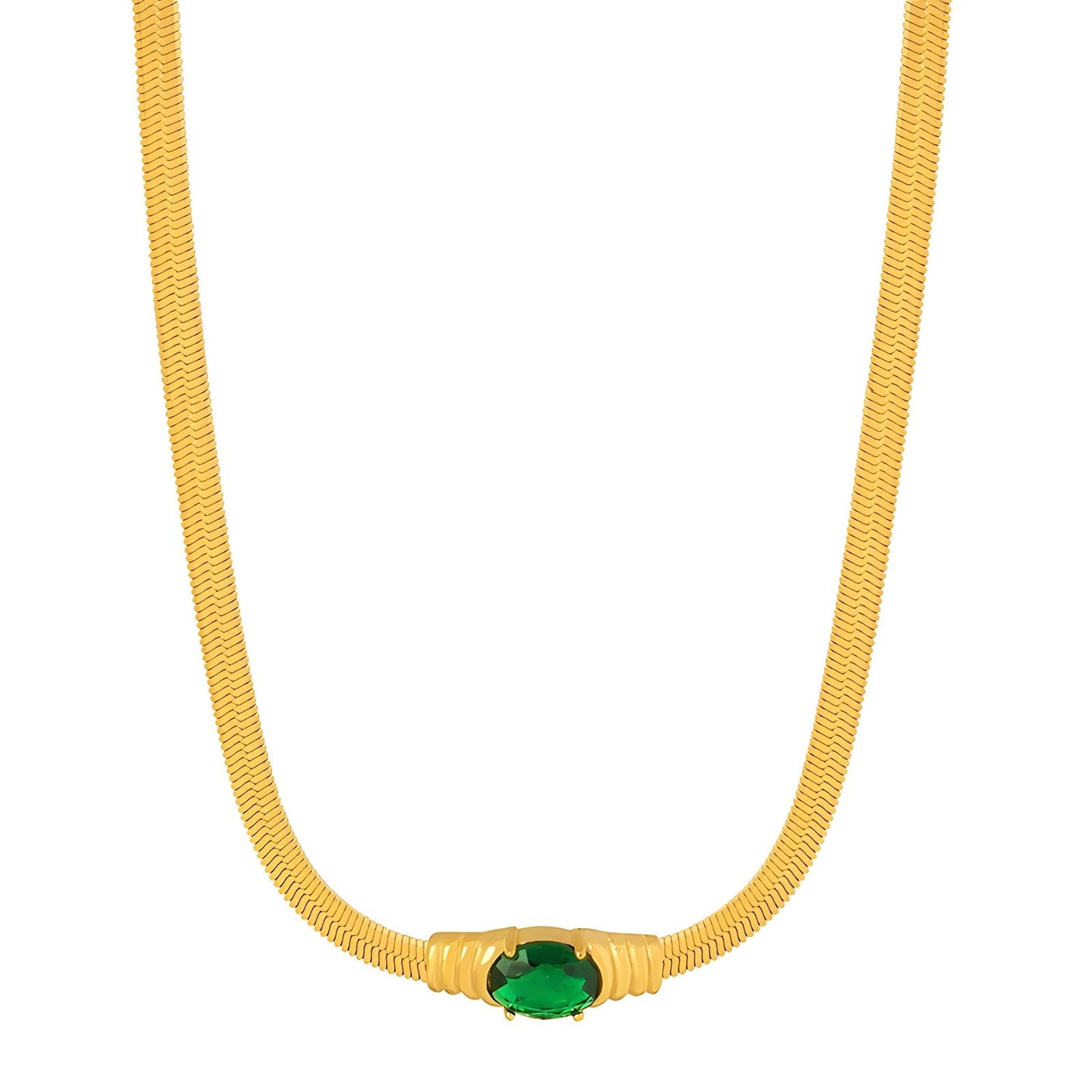 18K gold plated Stainless steel necklace, Intensity