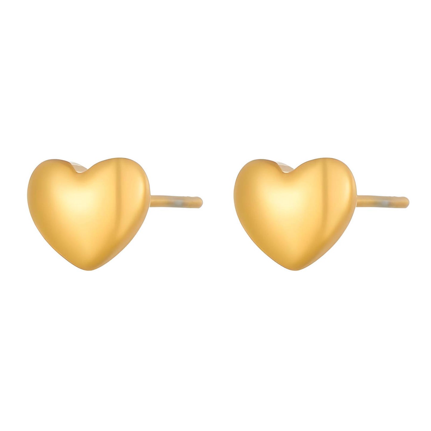 18K gold plated Stainless steel Hearts earrings, Intensity