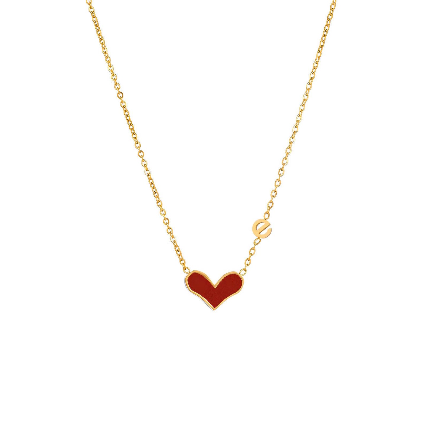 18K gold plated Stainless steel Heart necklace, Intensity