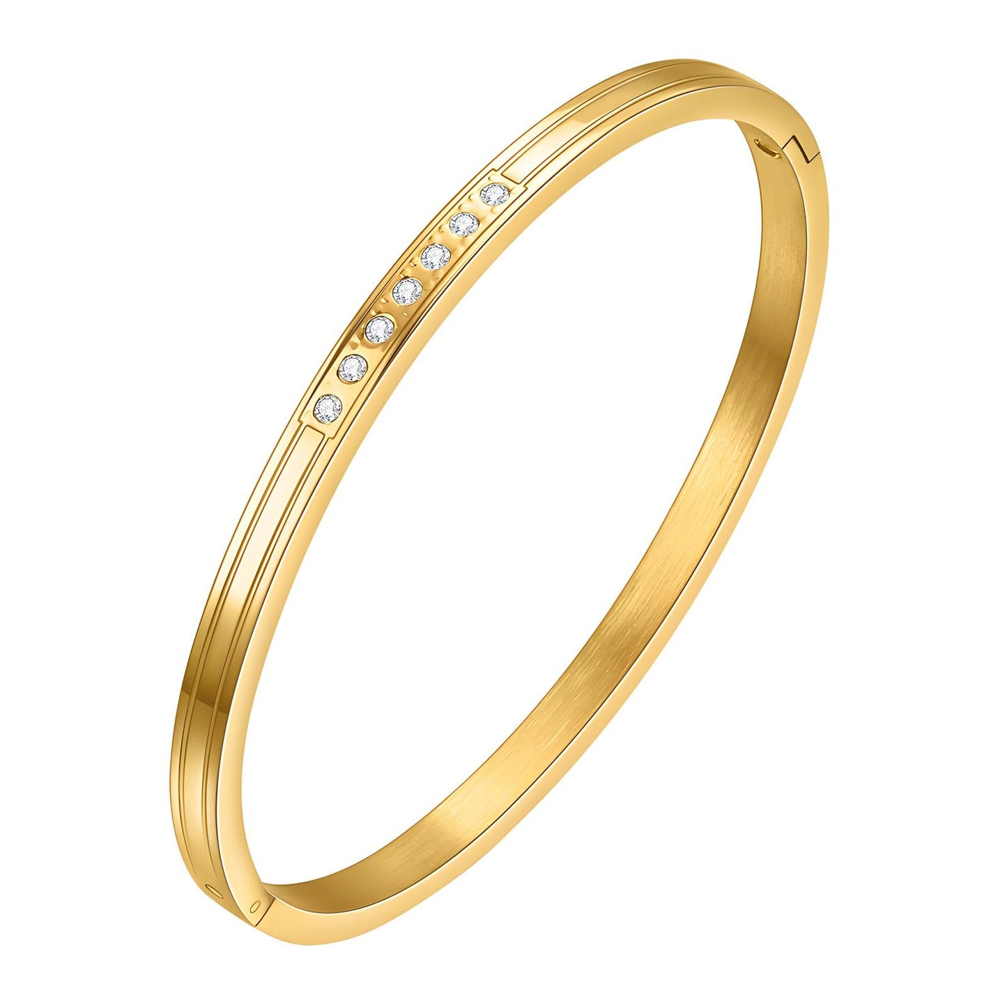 18K gold plated Stainless steel bracelet, Intensity