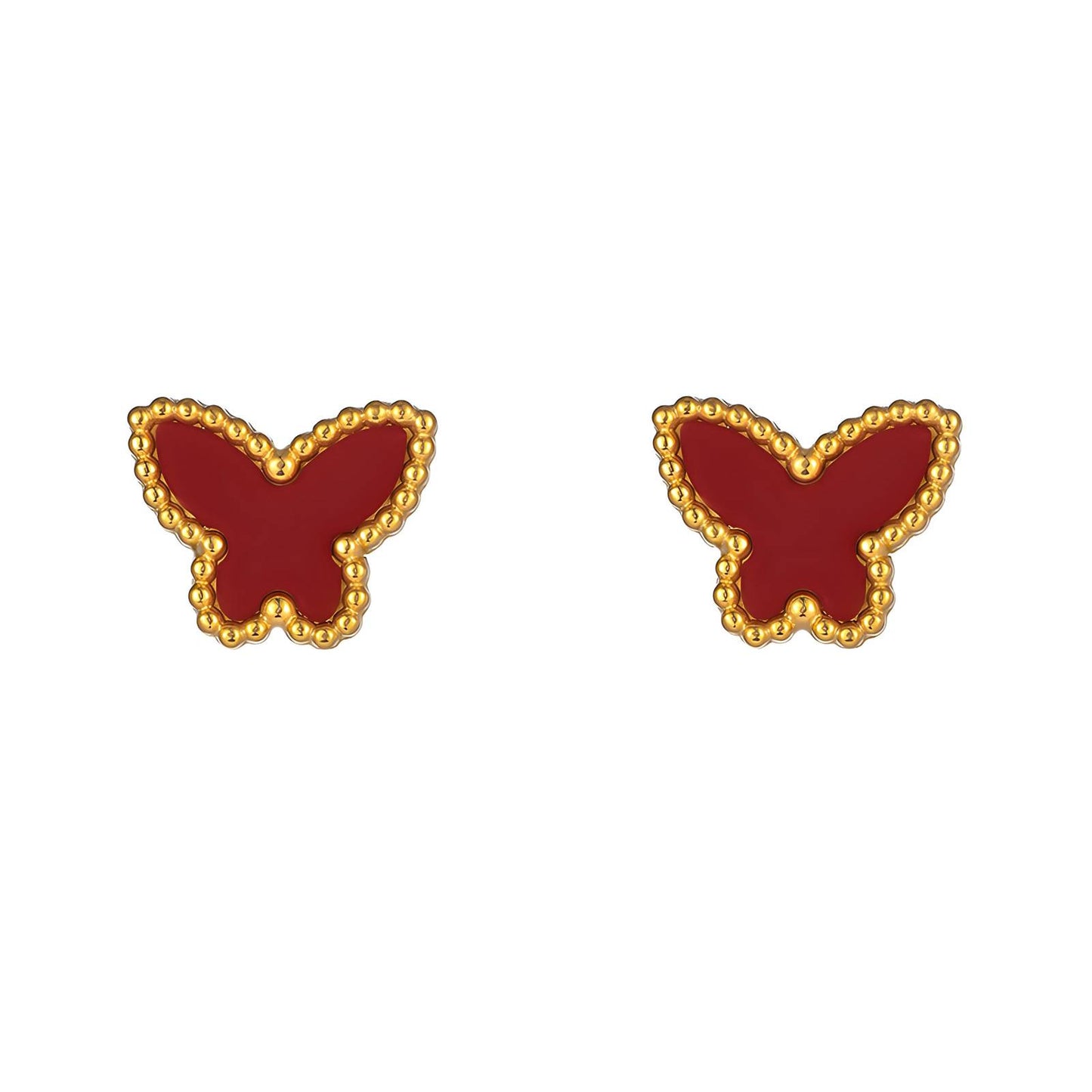 18K gold plated Stainless steel Butterflies earrings, Intensity
