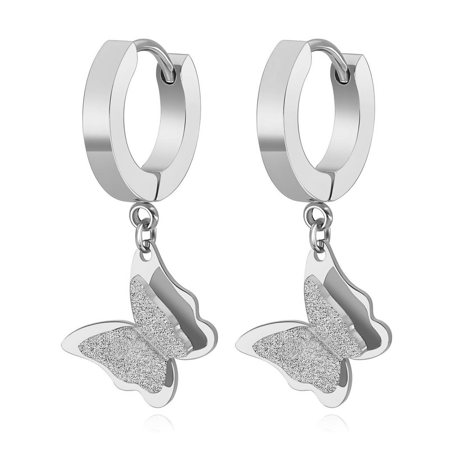 Stainless steel Butterflies earrings, Intensity