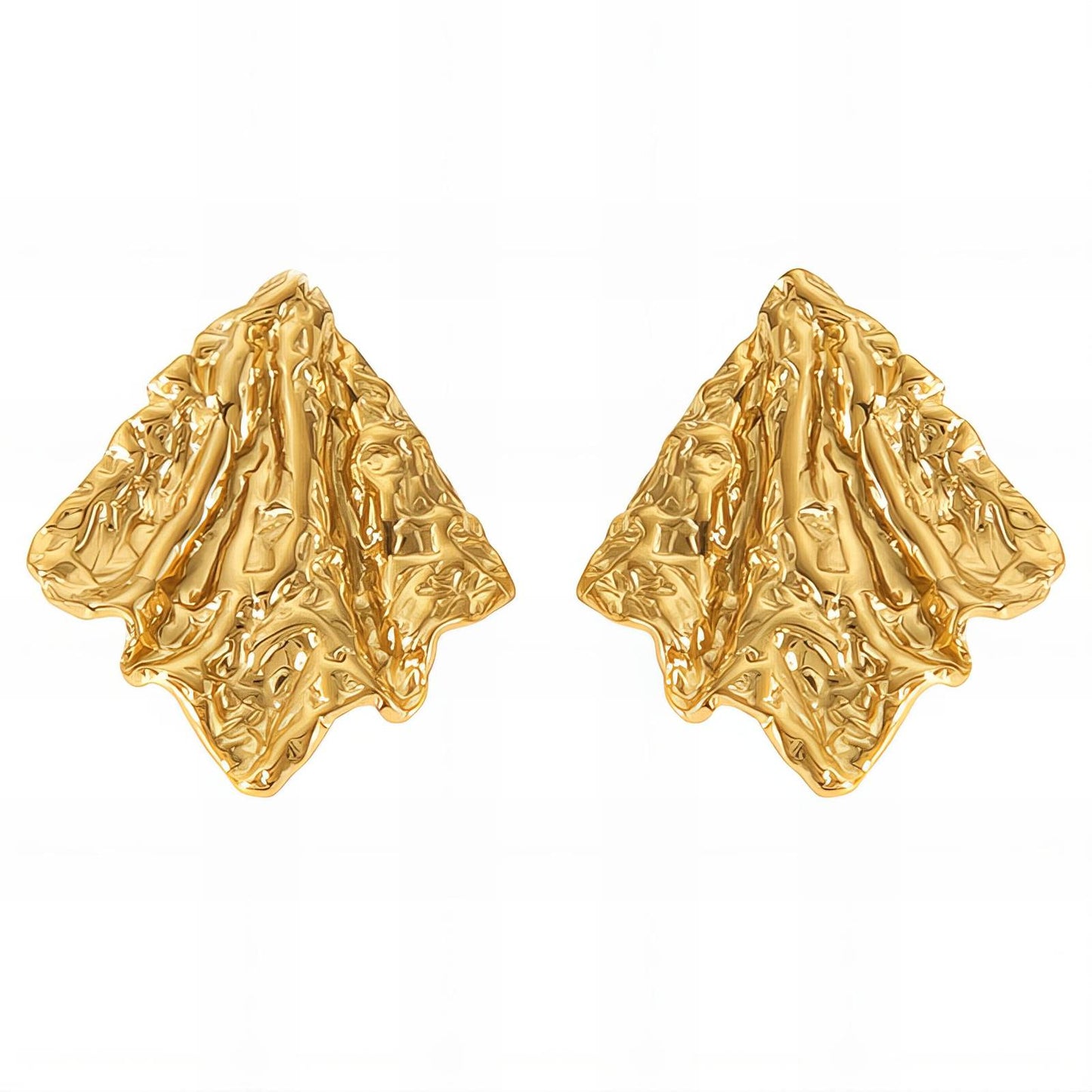 18K gold plated Stainless steel earrings, Intensity