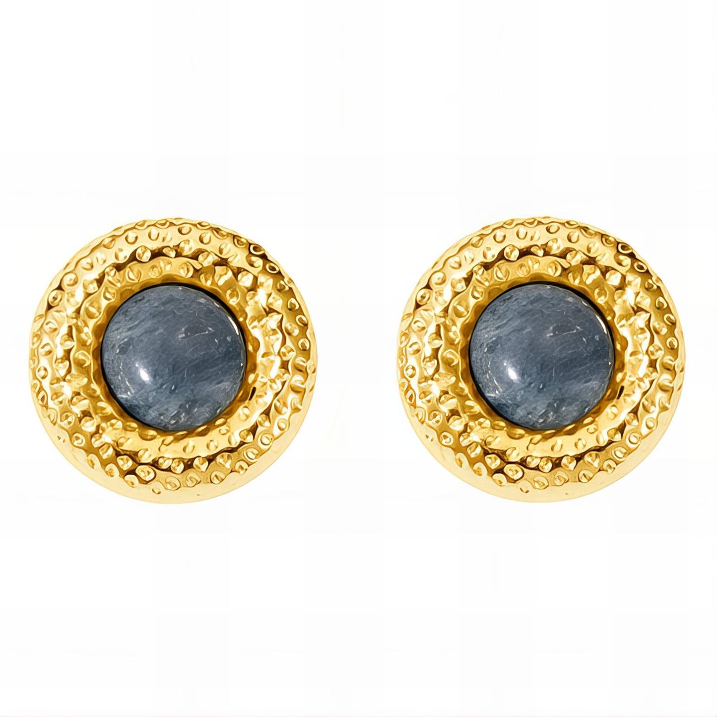 18K gold plated Stainless steel Flowers earrings, Intensity