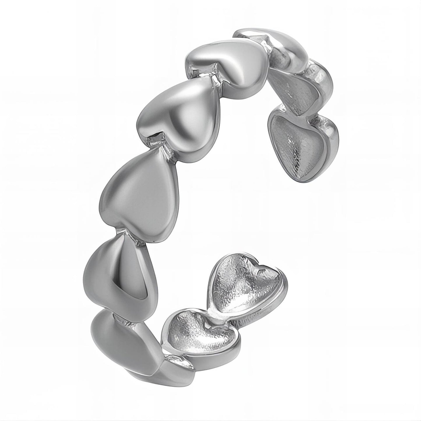 Stainless steel Hearts finger ring, Intensity