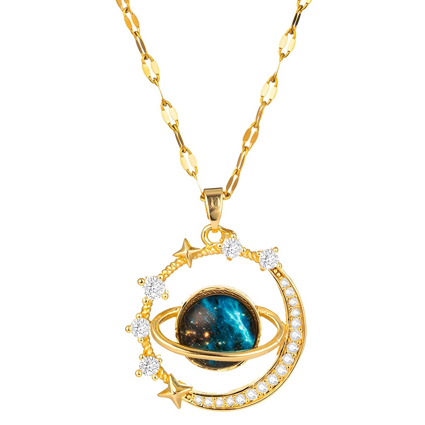 18K gold plated Stars necklace, Intensity