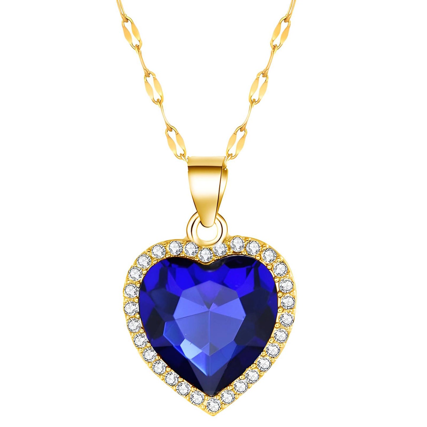 18K gold plated heart necklace, Intensity
