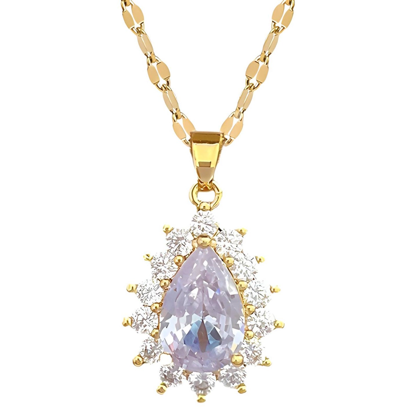 18K gold plated Flower necklace, Intensity