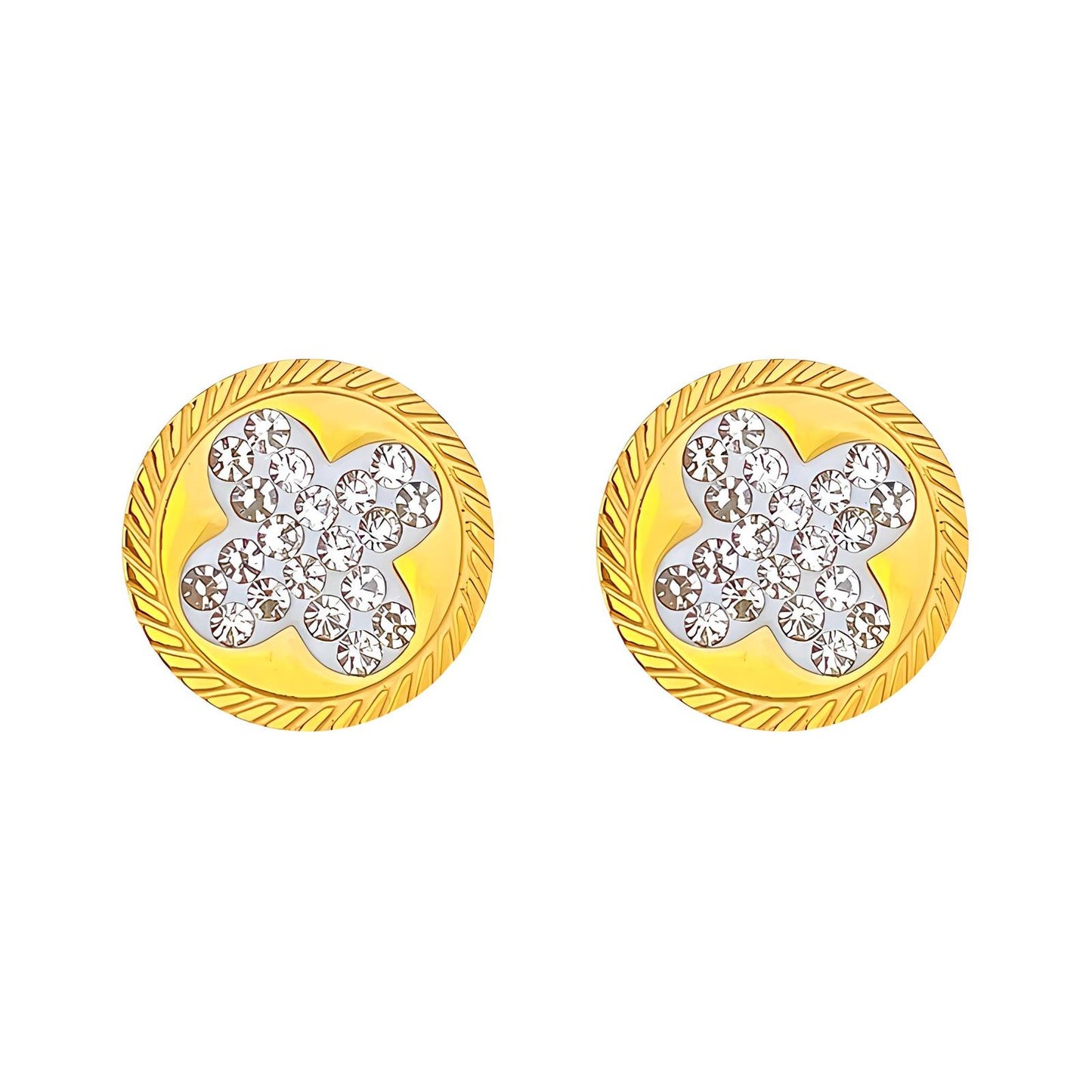 18K gold plated Stainless steel inspired earrings, Intensity