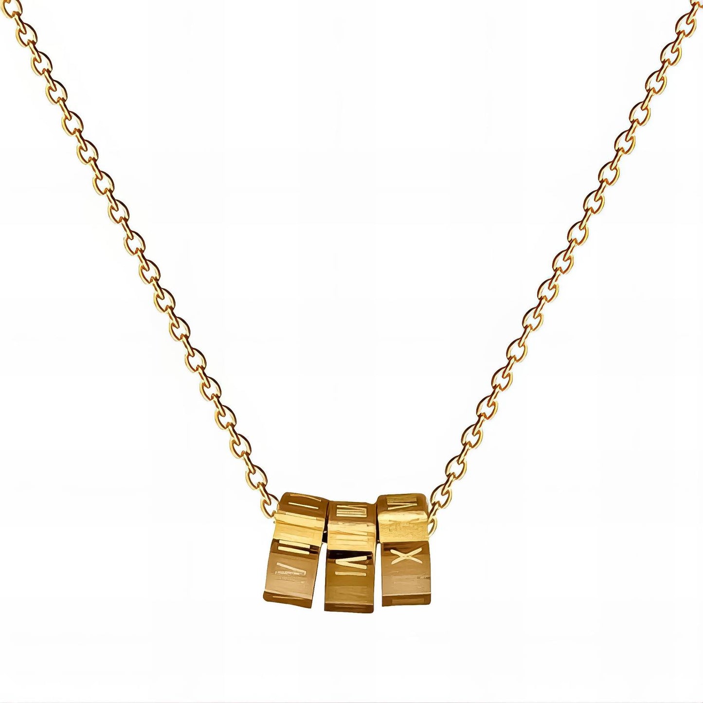 18K gold plated Stainless steel Inspired necklace, Intensity