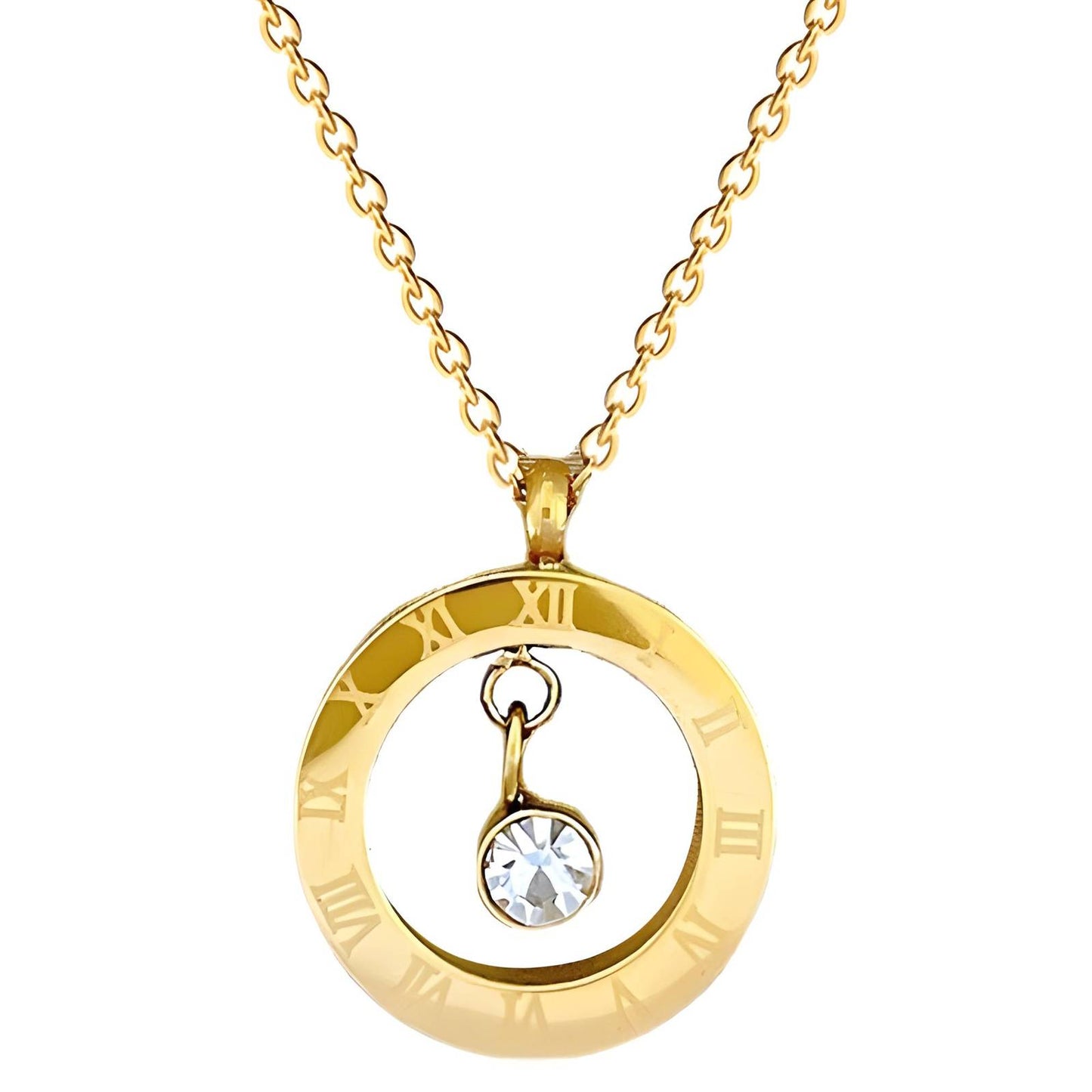 18K gold plated Stainless steel Inspired necklace, Intensity