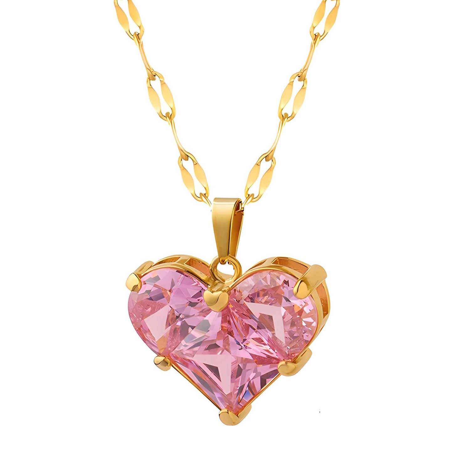 18K gold plated Heart necklace, Intensity