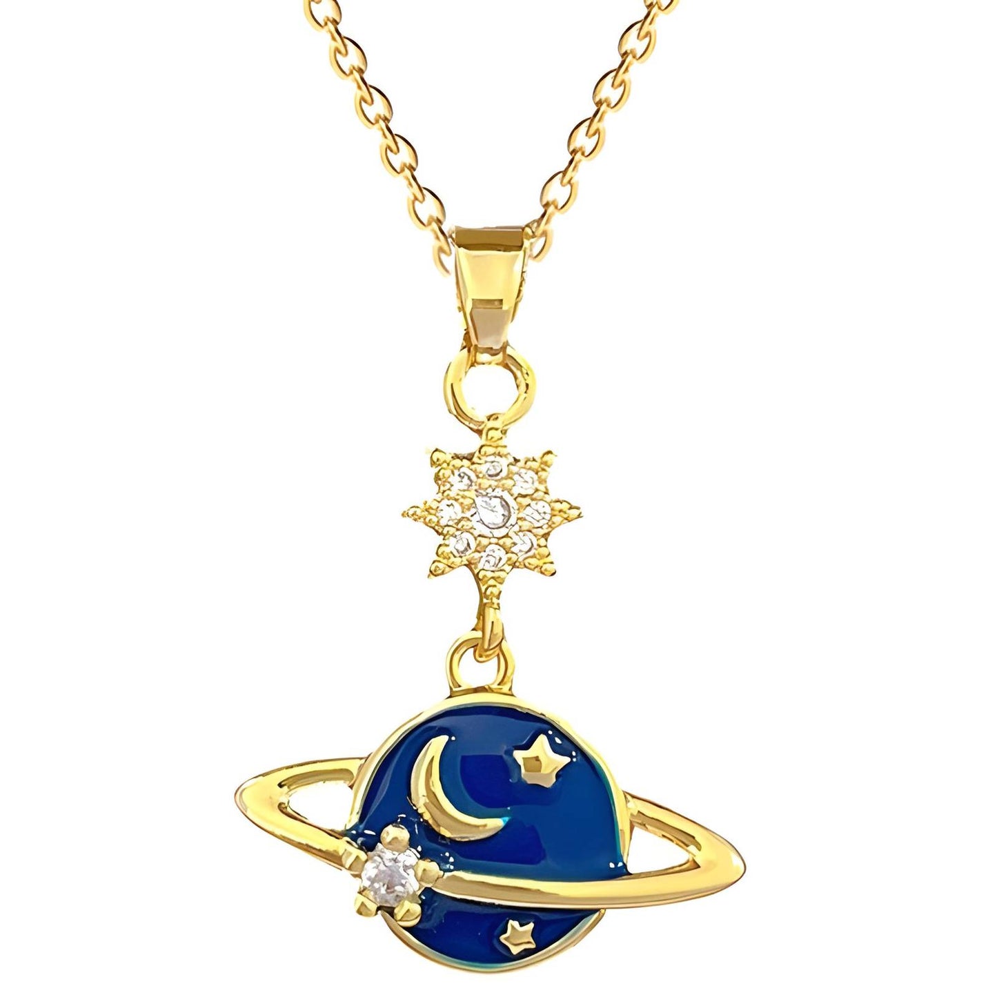 18K gold plated Galaxy necklace, Intensity