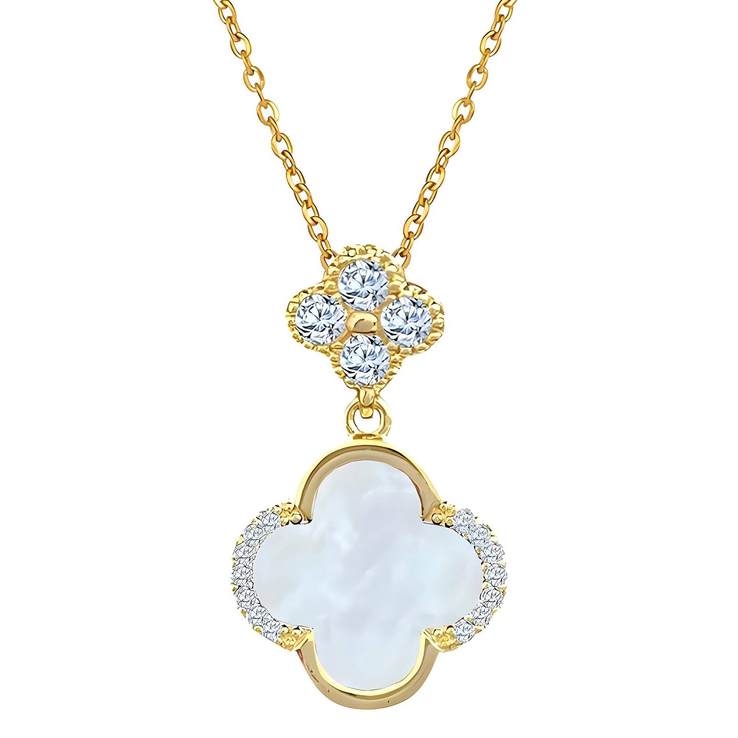 18K gold plated Four-leaf clover necklace, Intensity