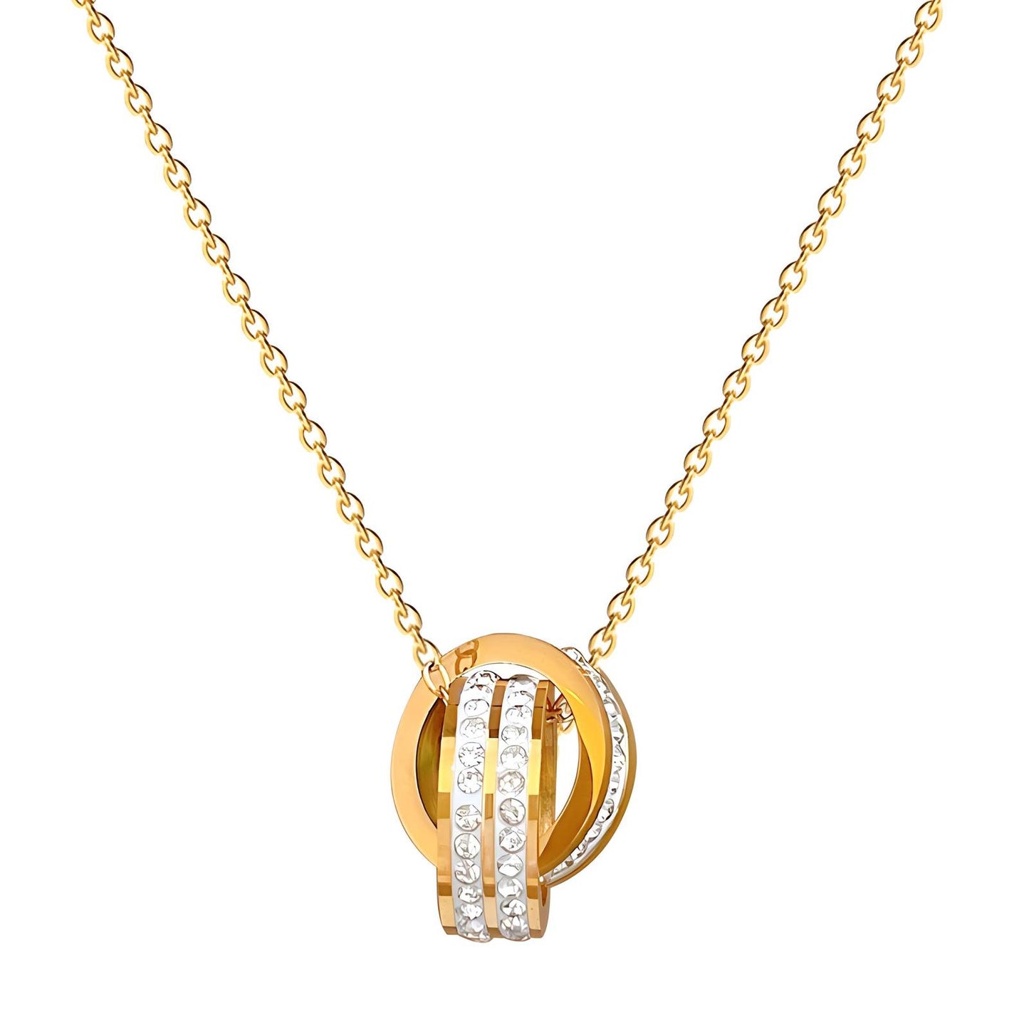 18K gold plated Stainless steel necklace, Intensity