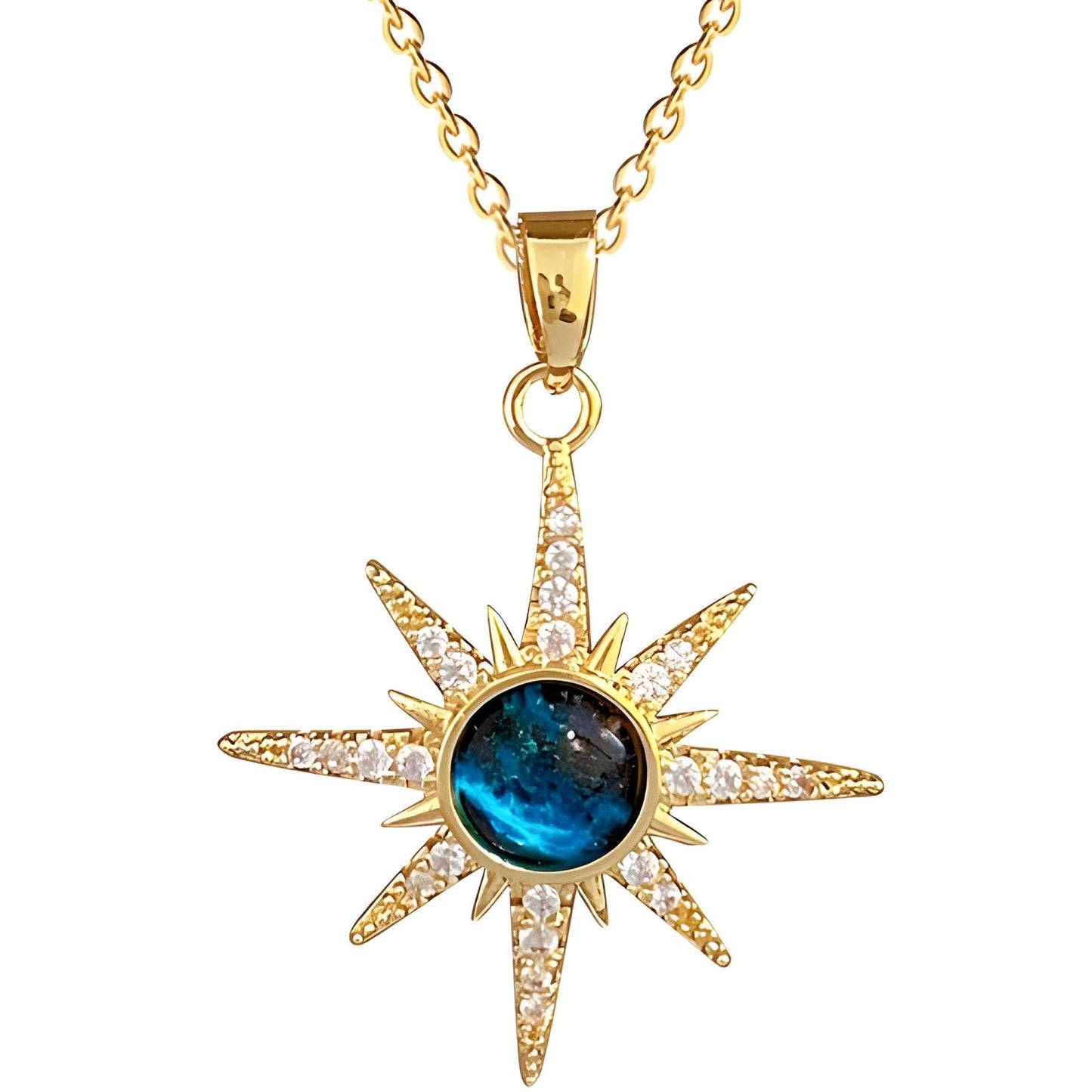 18K gold plated Stars necklace, Intensity