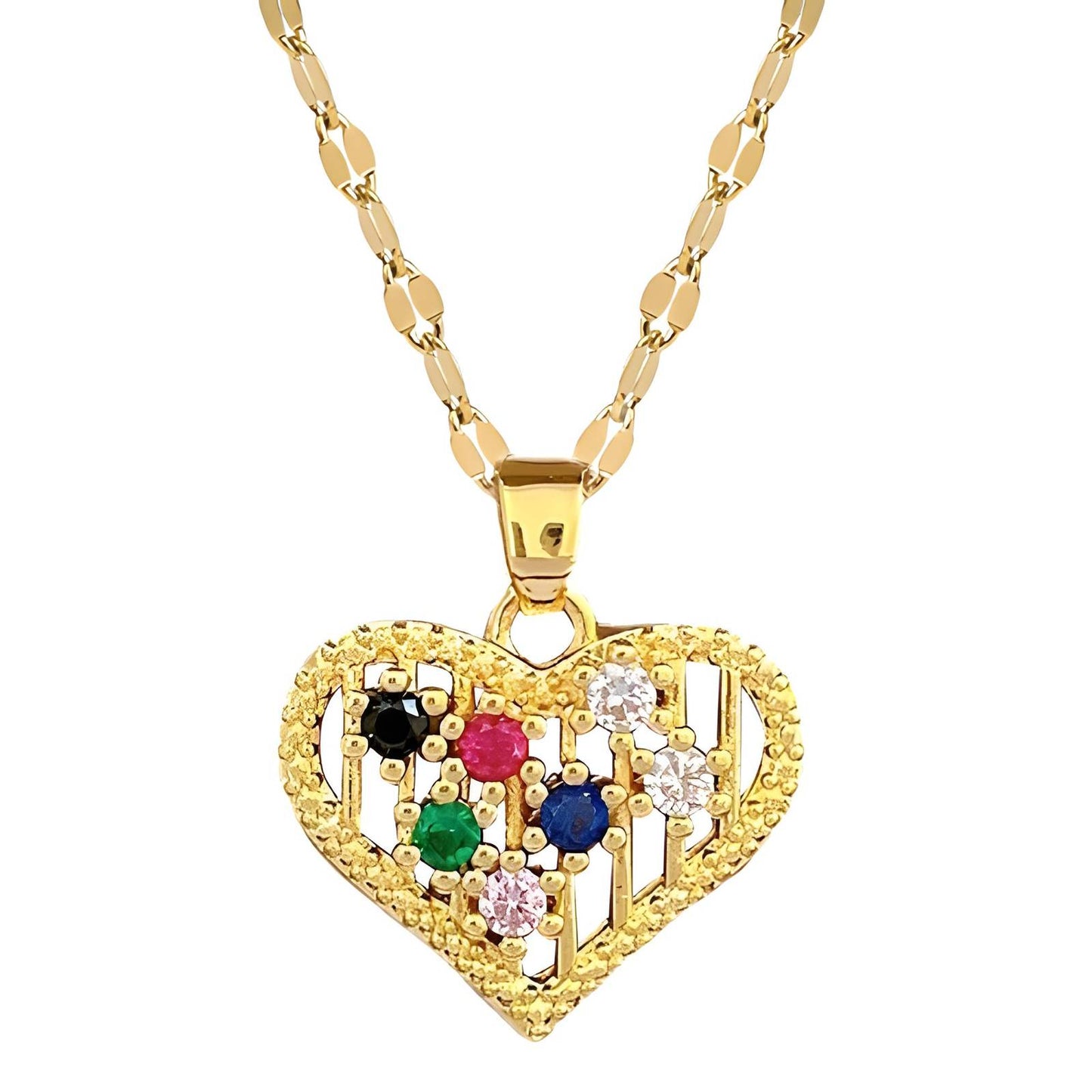 18K gold plated Hearts necklace, Intensity