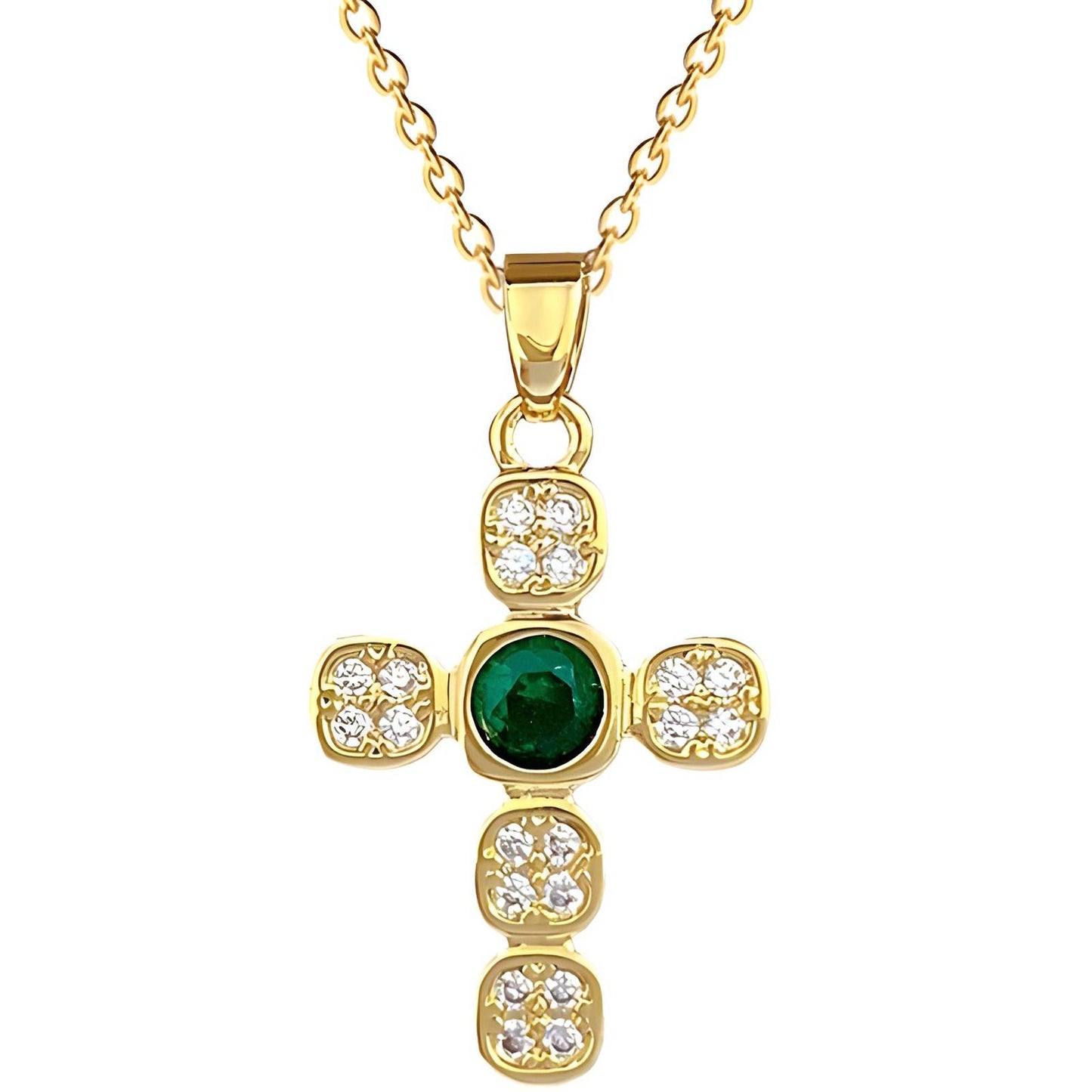 18K gold plated Crosses necklace, Intensity