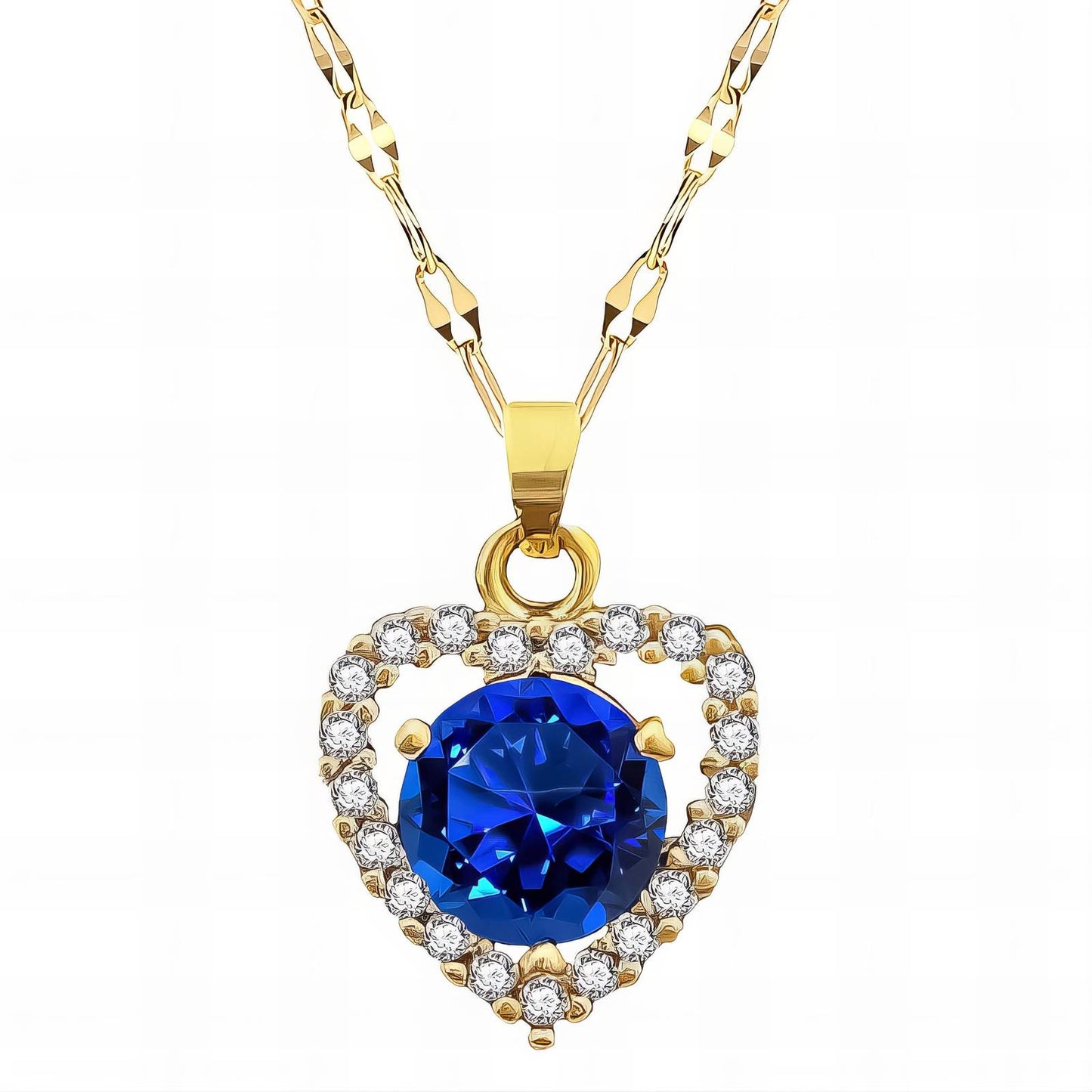 18K gold plated Heart necklace, Intensity