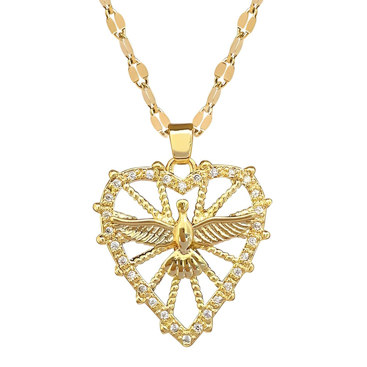 18K gold plated Heart necklace, Intensity