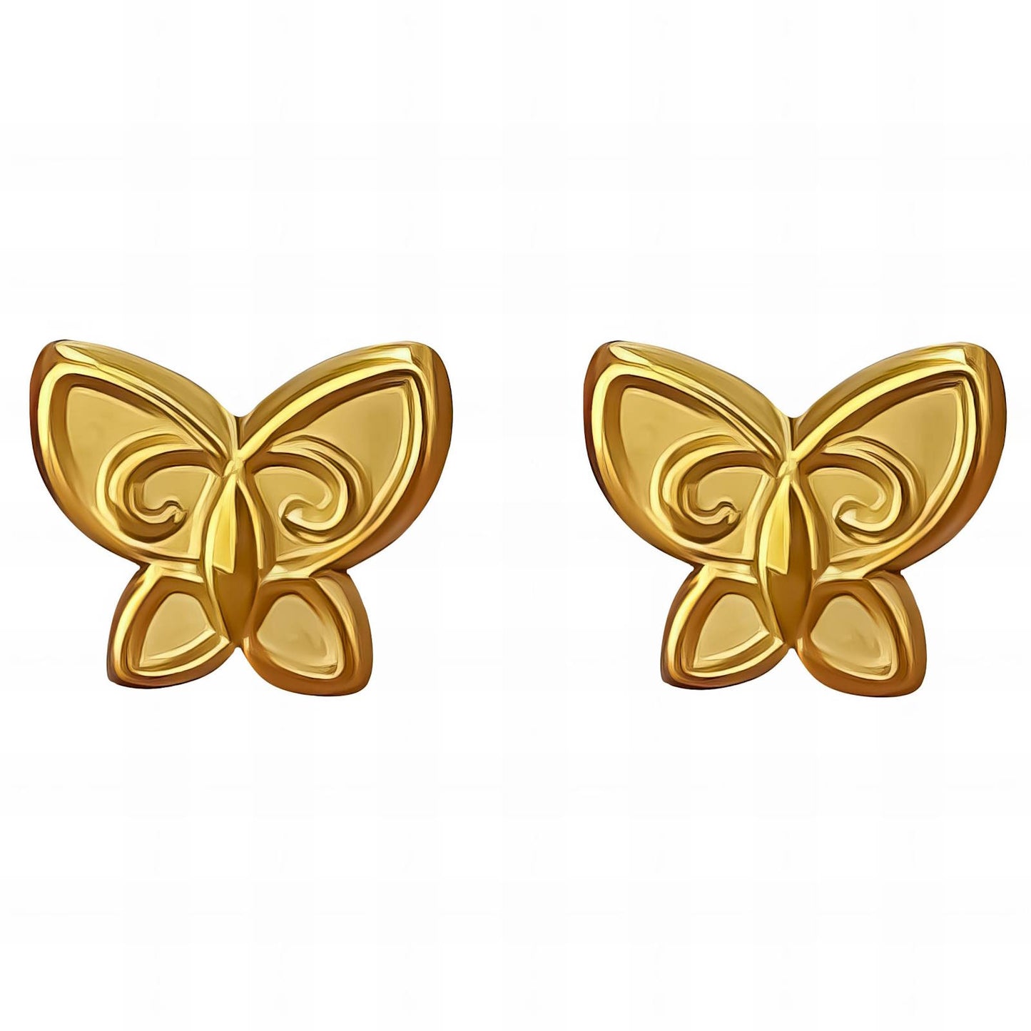18K gold plated Butterflies earrings, Intensity