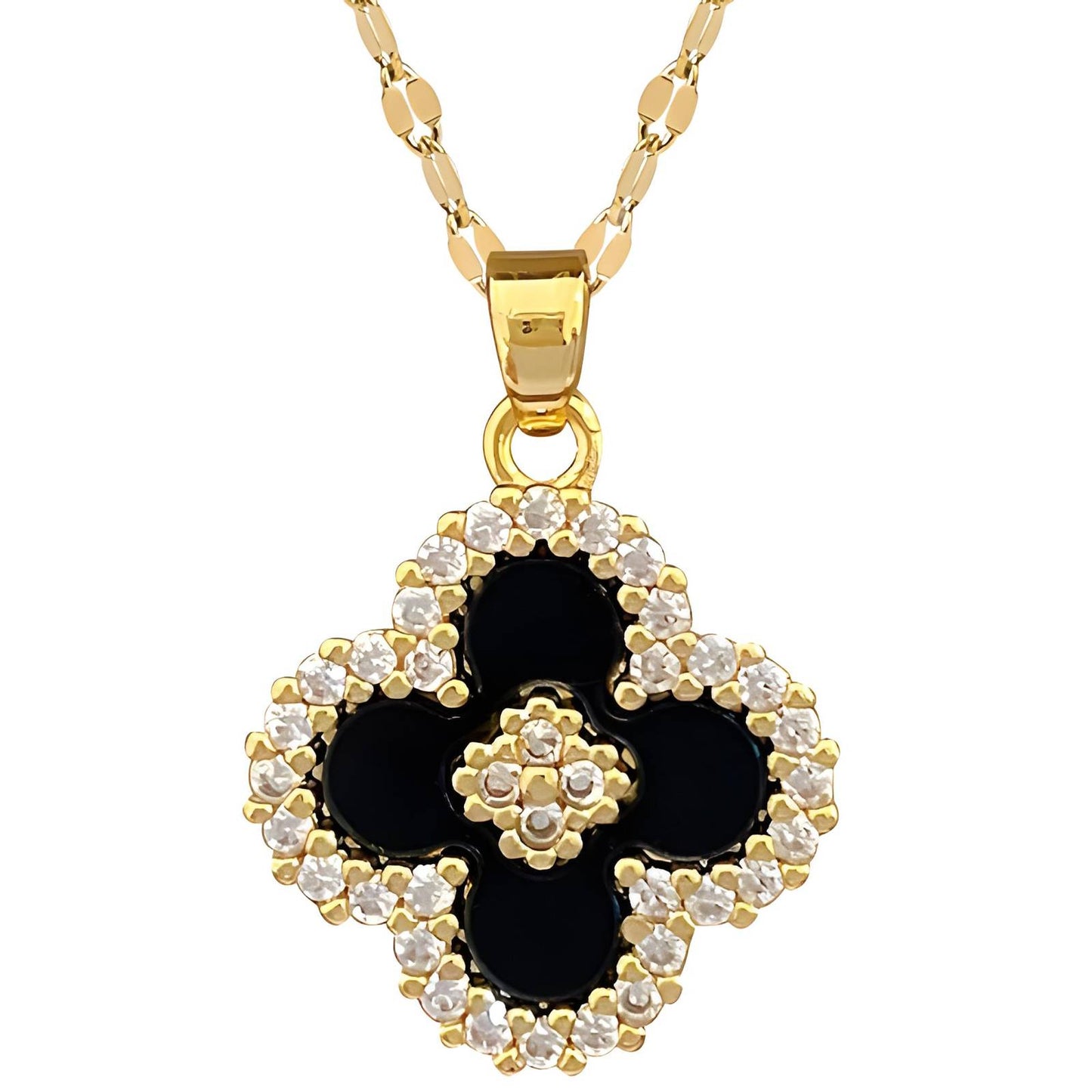 18K gold plated Four-leaf clover necklace, Intensity