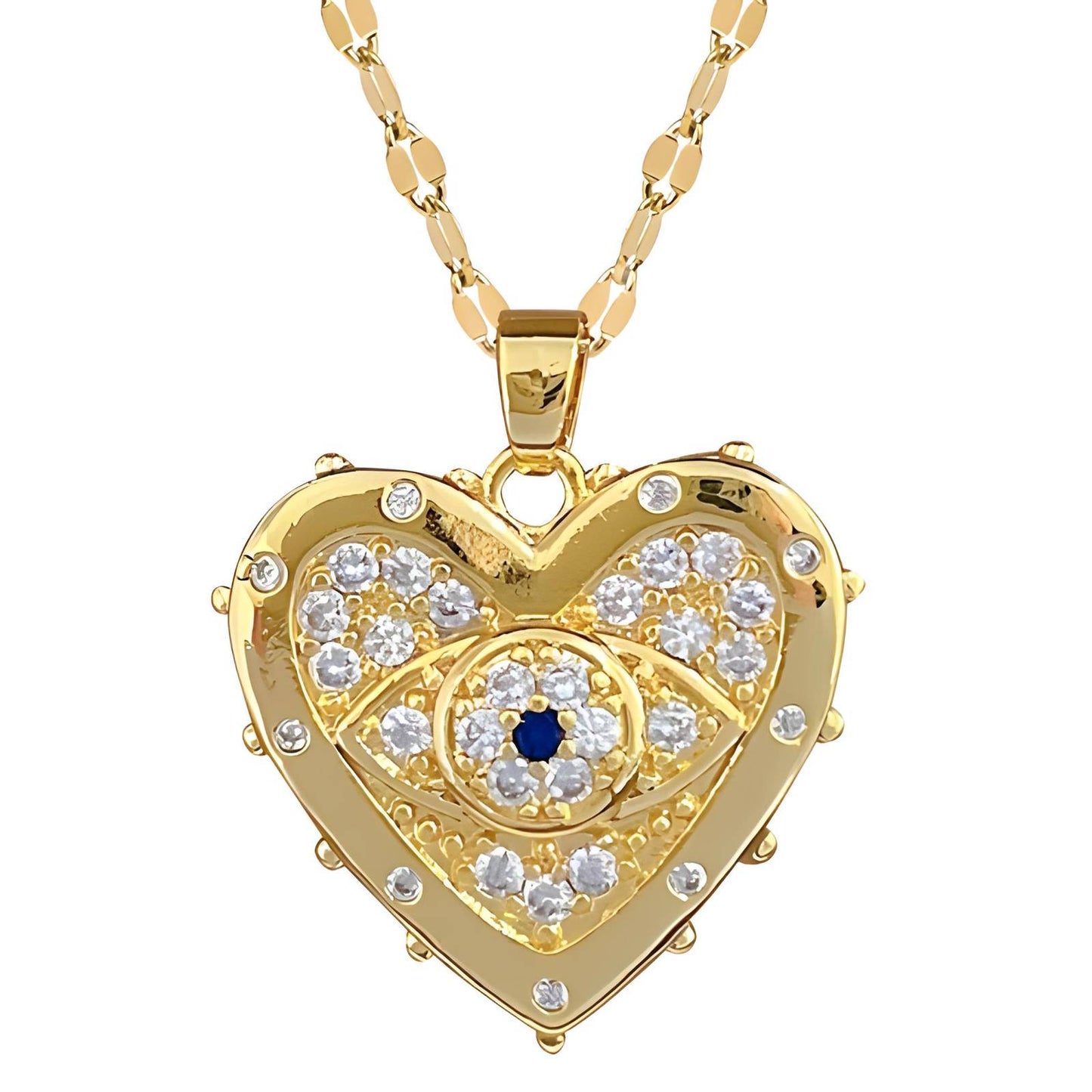 18K gold plated Heart necklace, Intensity