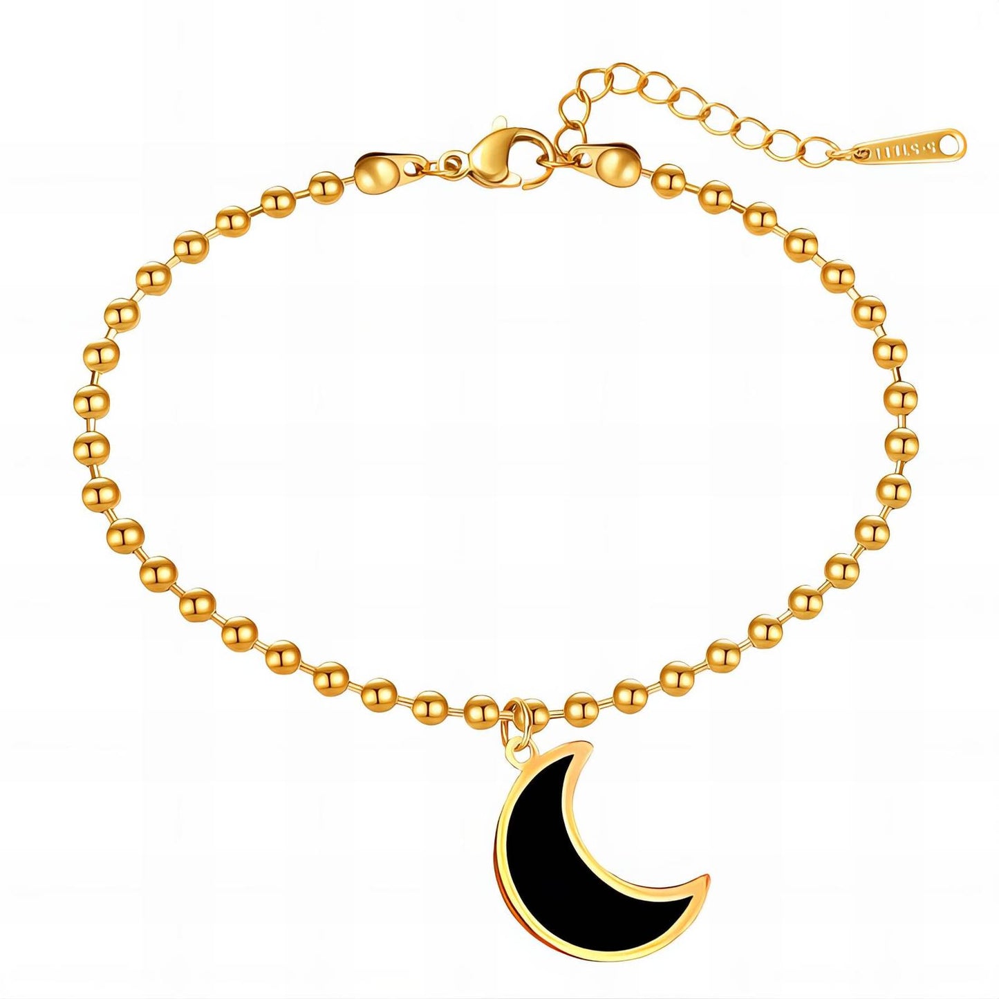 18K gold plated Stainless steel Crescent bracelet, Intensity