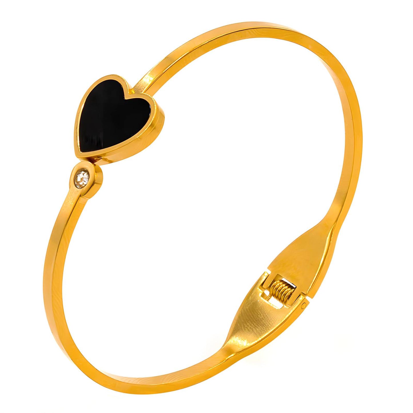 18K gold plated Stainless steel Heart bracelet, Intensity