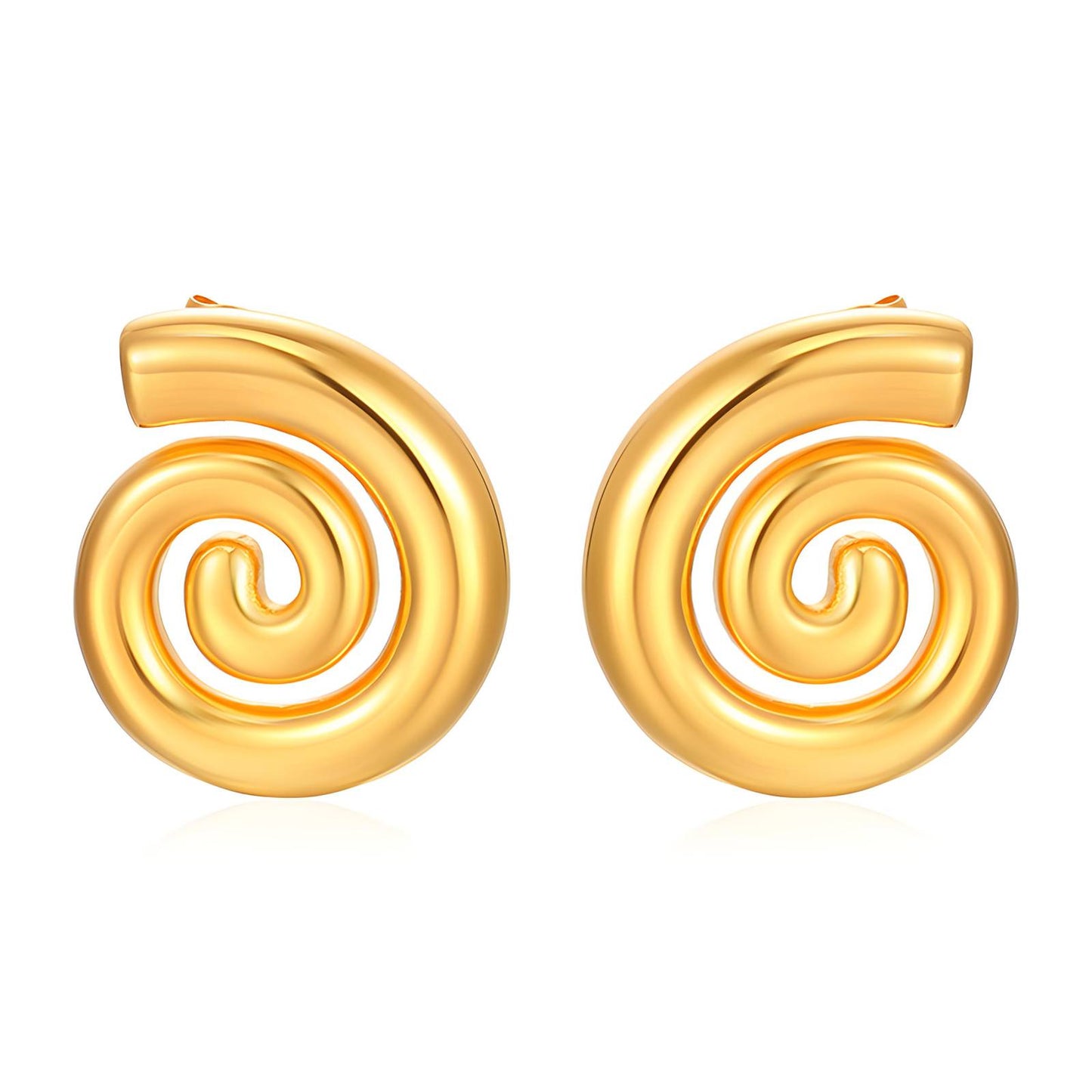 18K gold plated Stainless steel earrings, Intensity