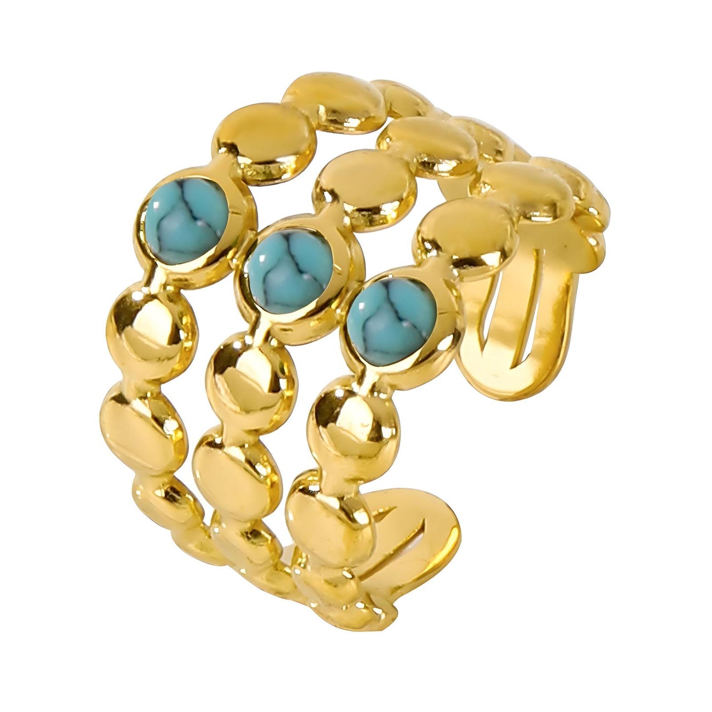 18K gold plated Stainless steel finger ring, Intensity
