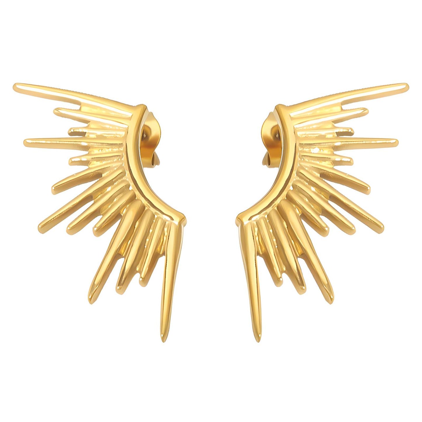 18K gold plated Stainless steel earrings, Intensity