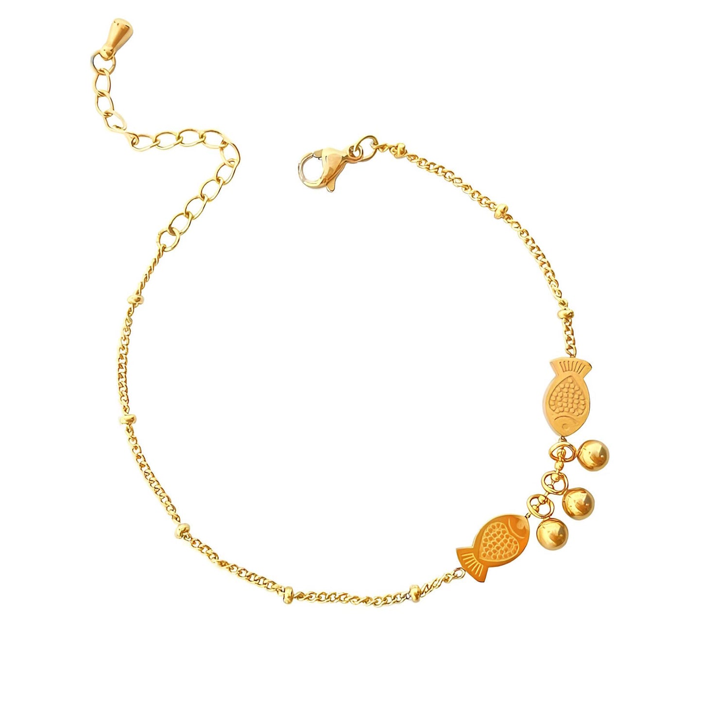 18K gold plated Stainless steel Fish bracelet, Intensity