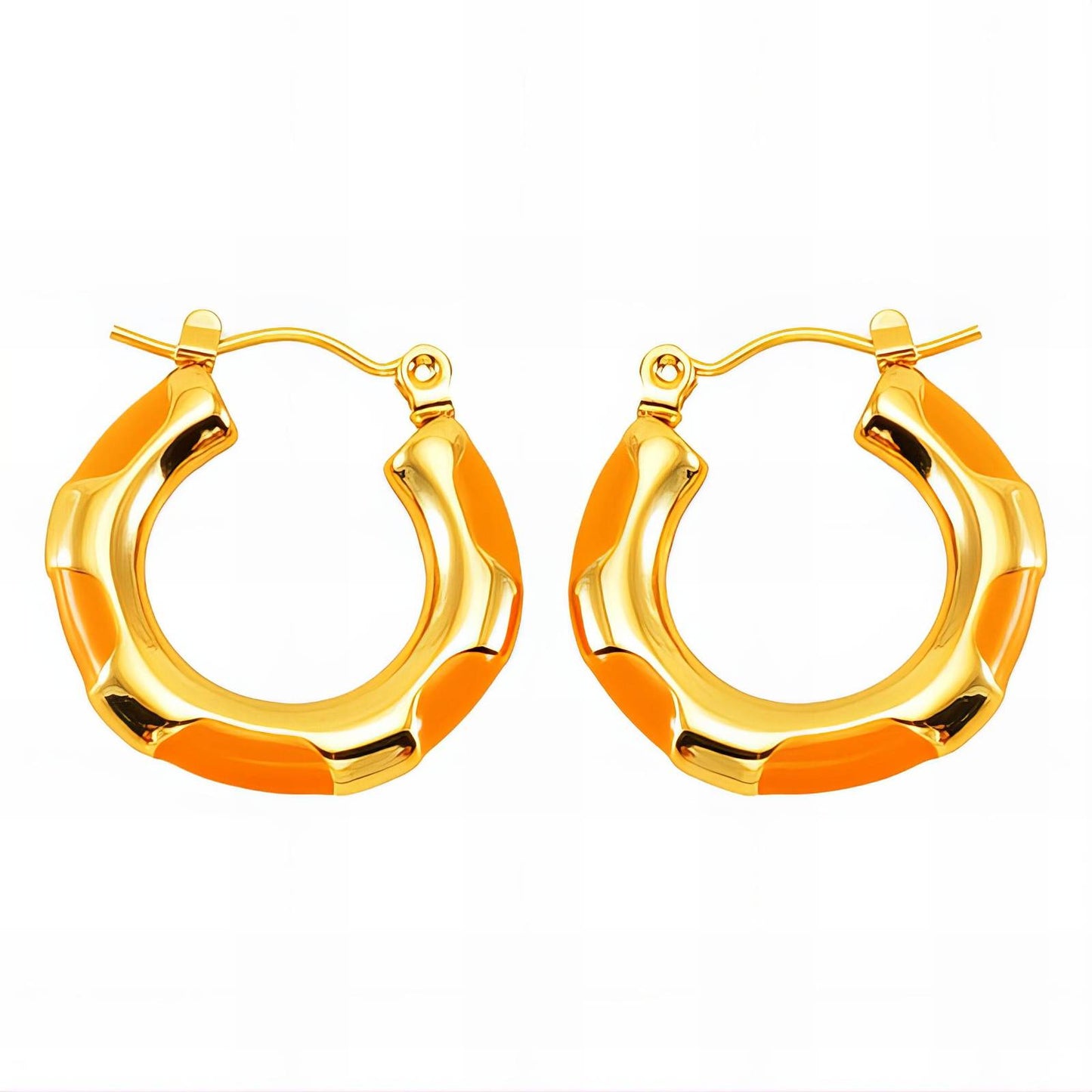 18K gold plated Stainless steel earrings, Intensity