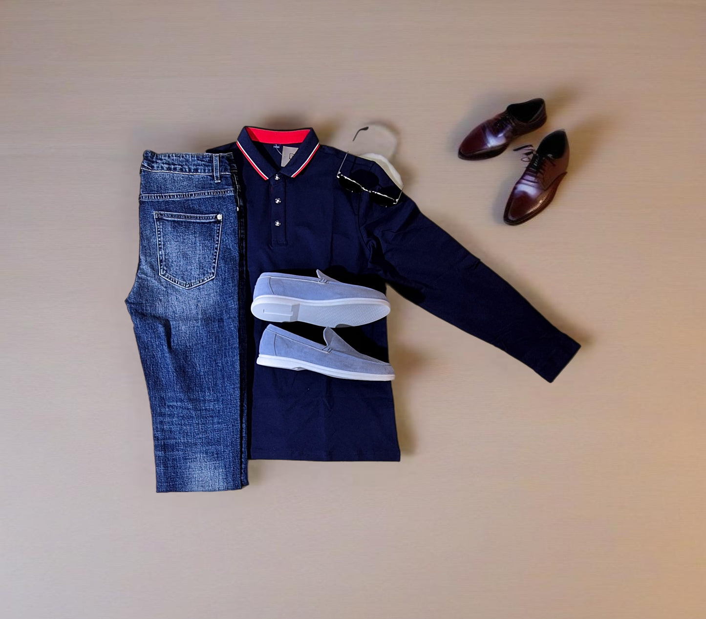 Polo long sleeve men shirt